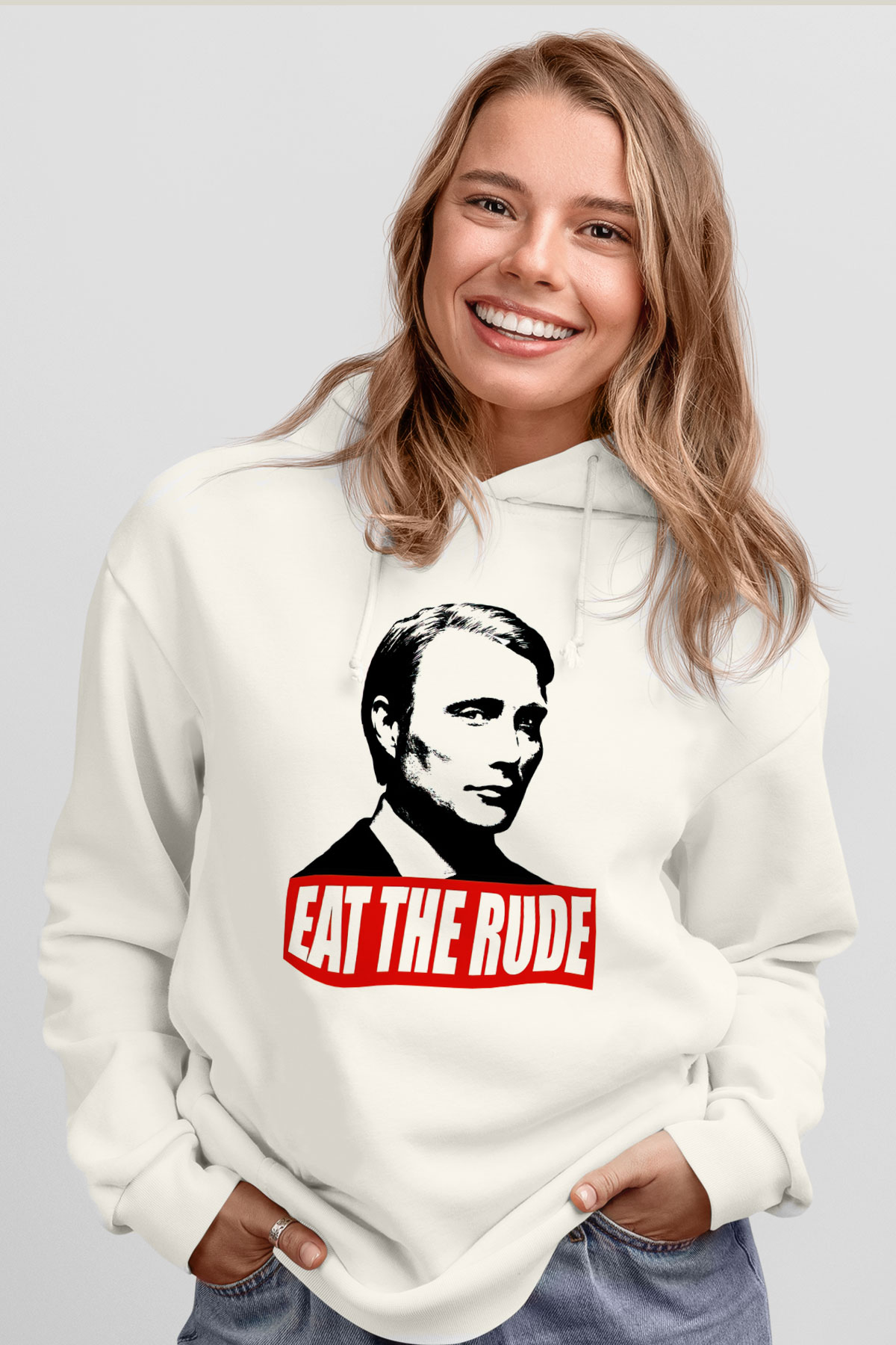 Hannibal Beyaz Unisex Hoodie