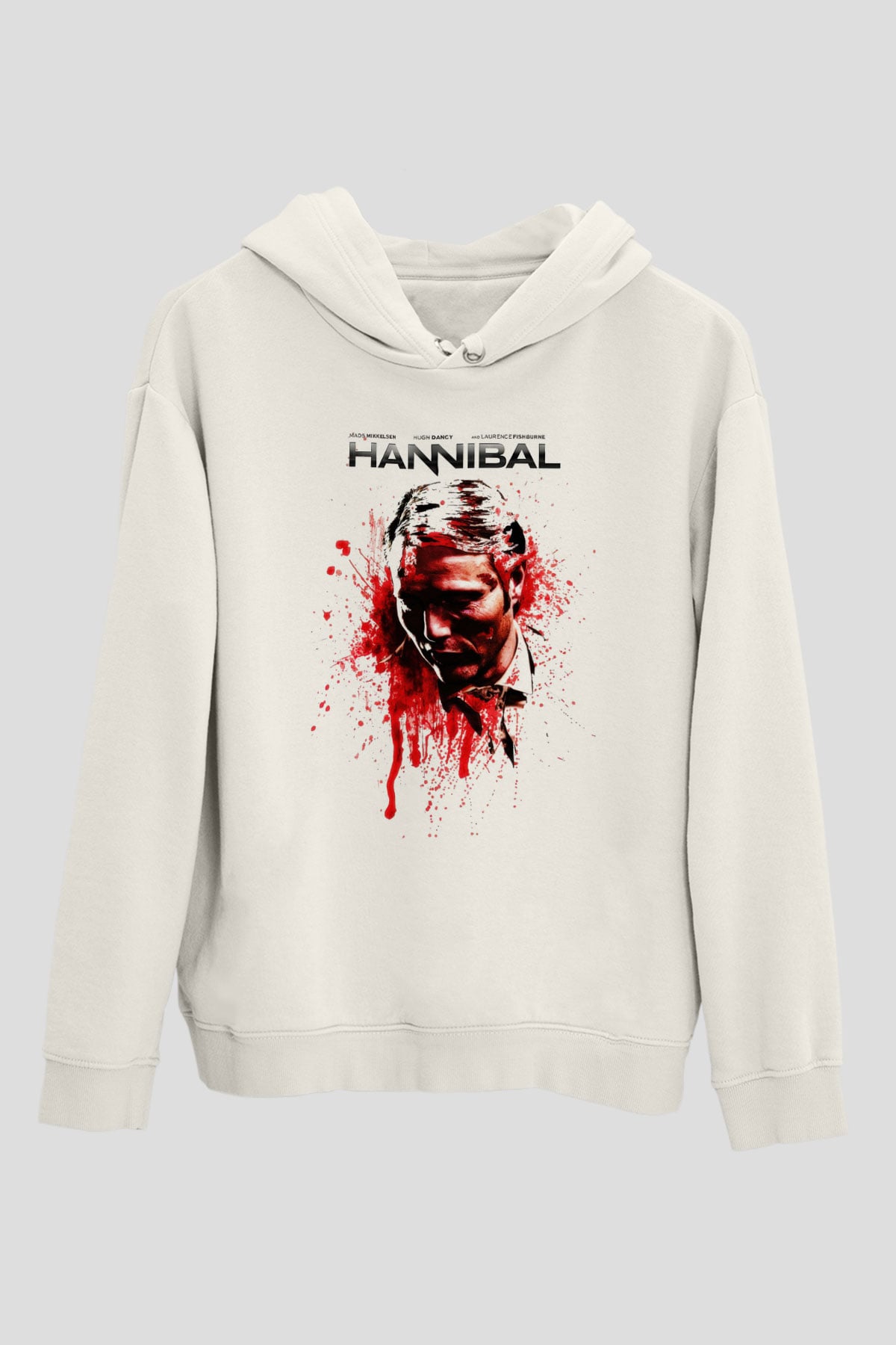 Hannibal Beyaz Unisex Hoodie