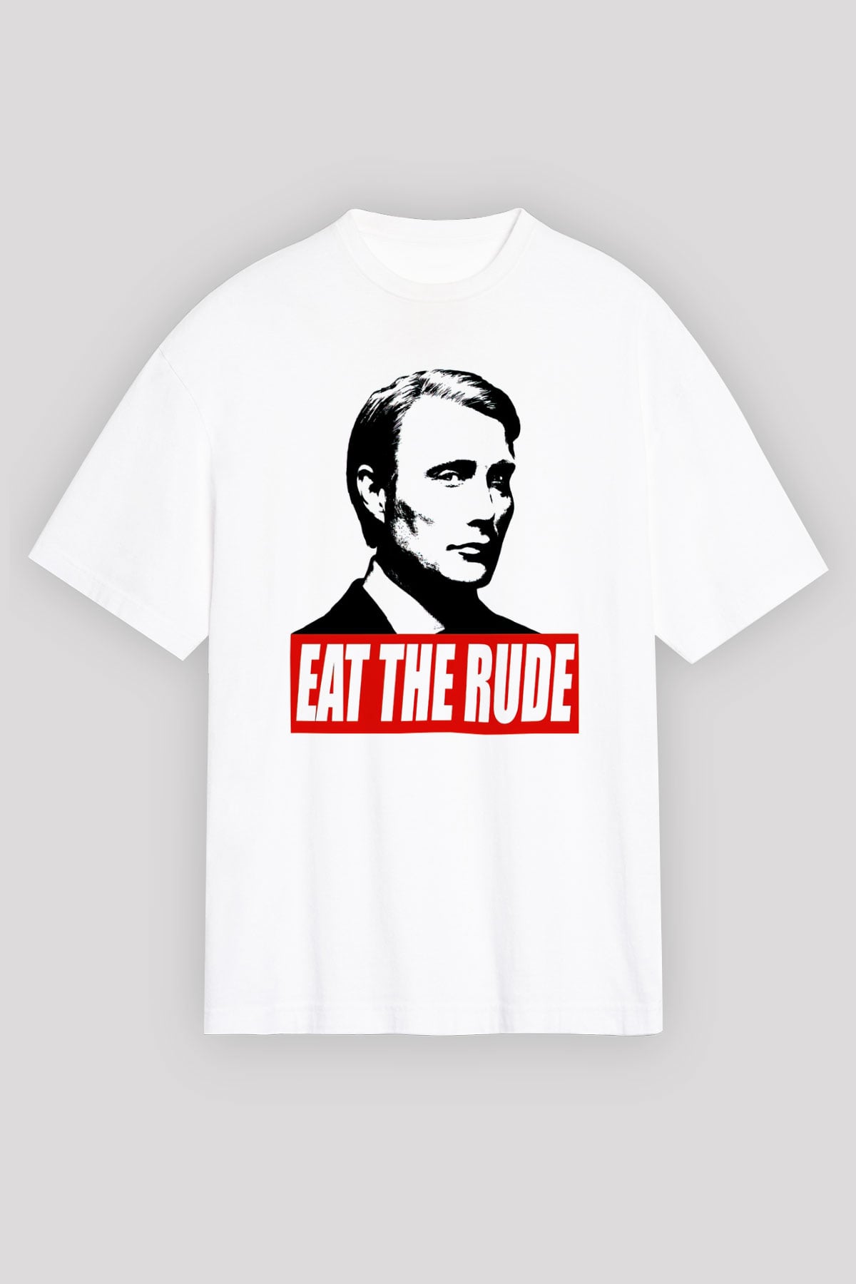 Hannibal Beyaz Unisex Oversize Tişört T-Shirt