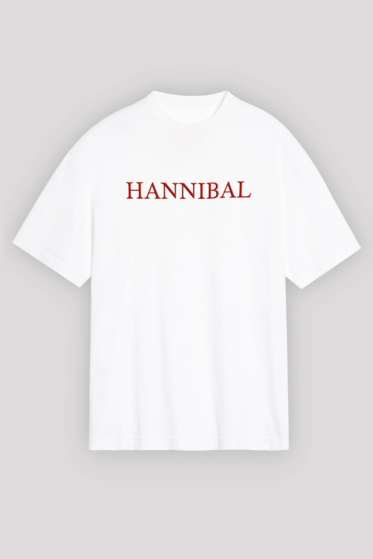 Hannibal Beyaz Unisex Oversize Tişört T-Shirt