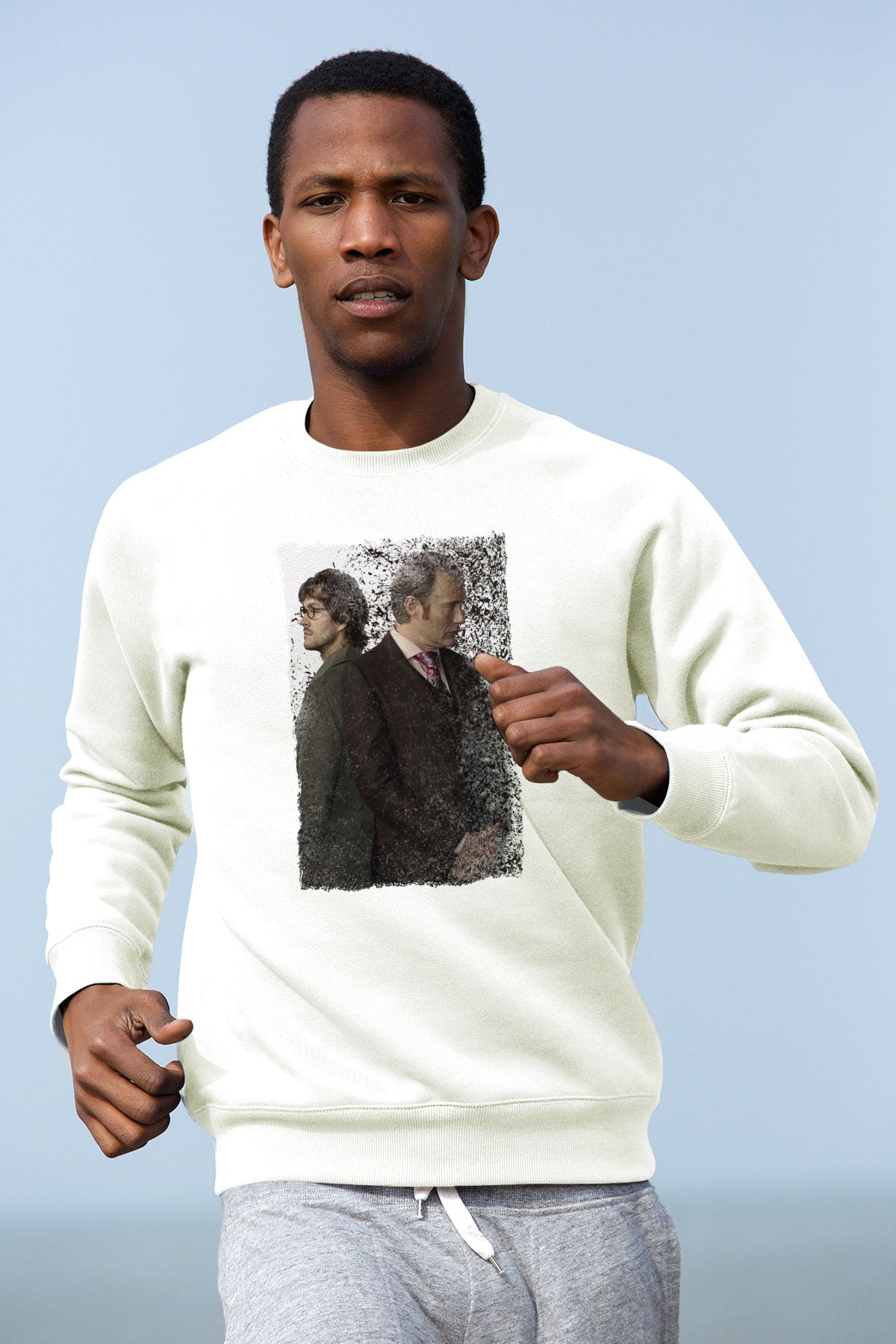 Hannibal Beyaz Unisex Sweatshirt