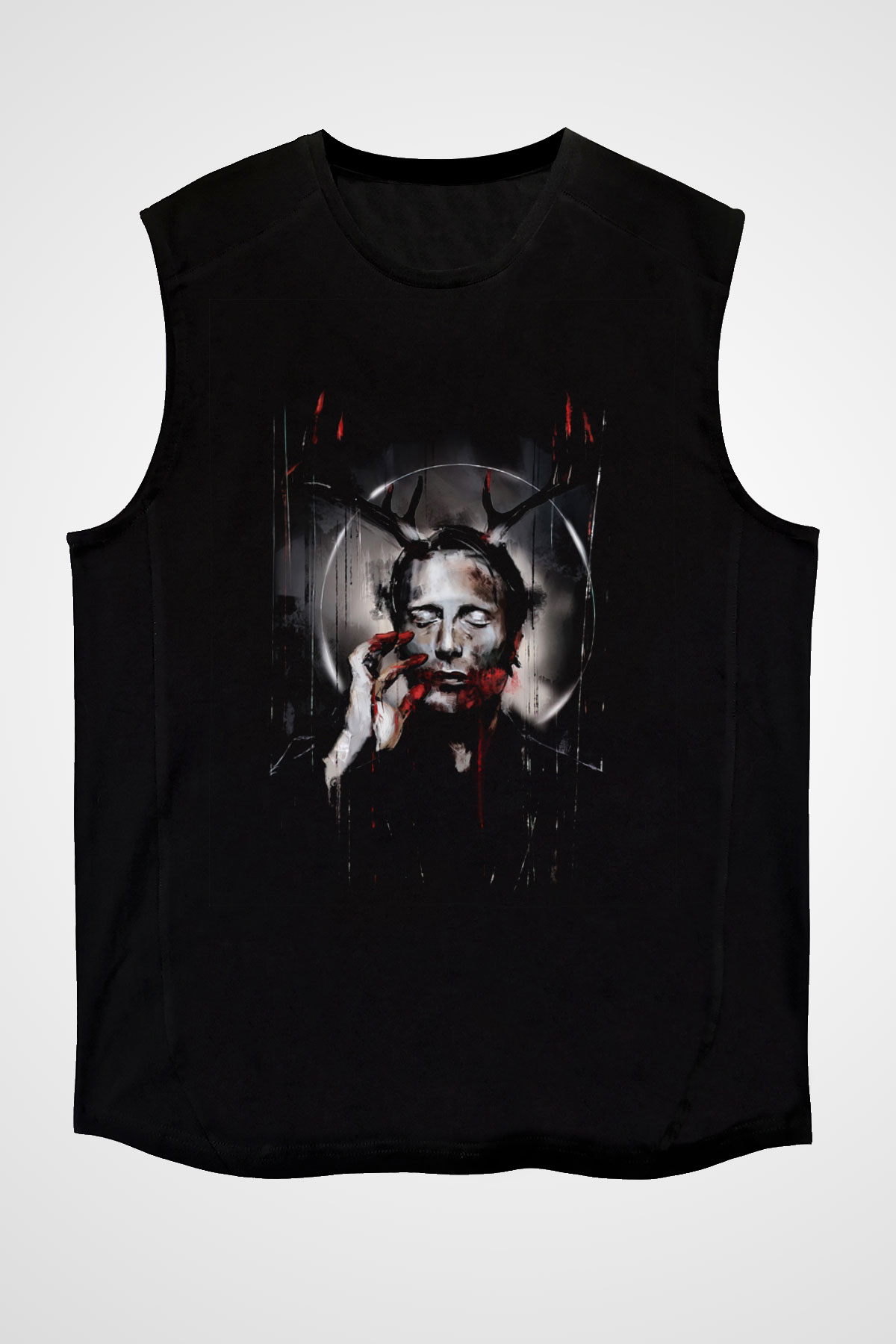 Hannibal Siyah Unisex Kolsuz Tişört