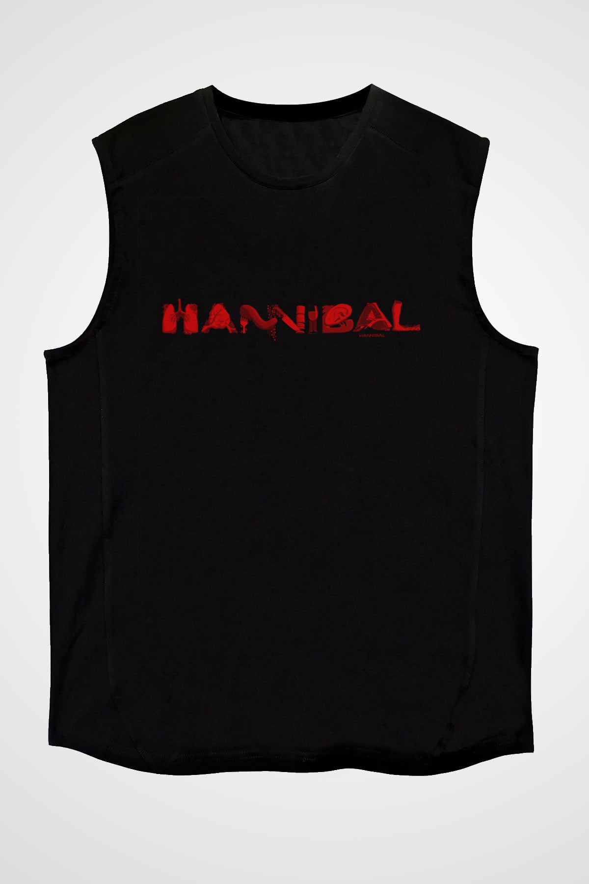 Hannibal Siyah Unisex Kolsuz Tişört