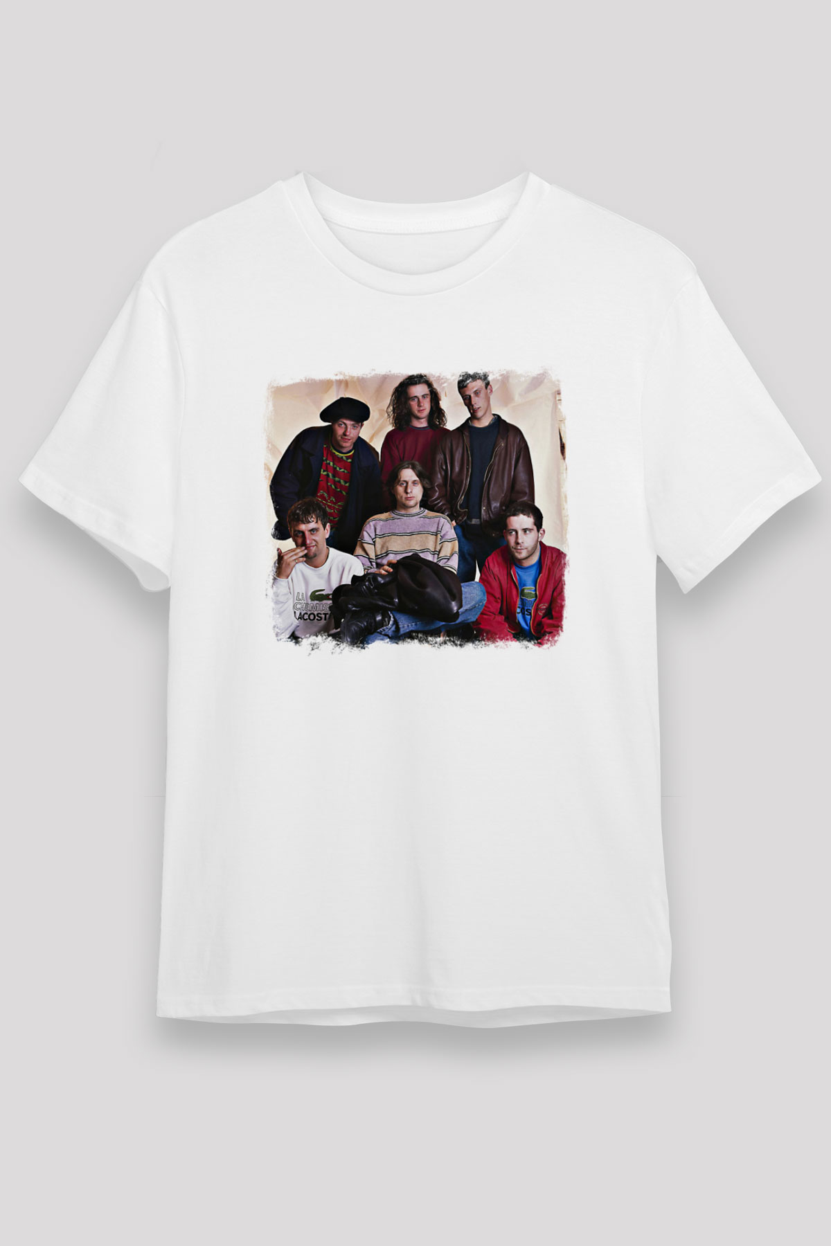 Happy Mondays Baskılı Unisex Beyaz Tişört