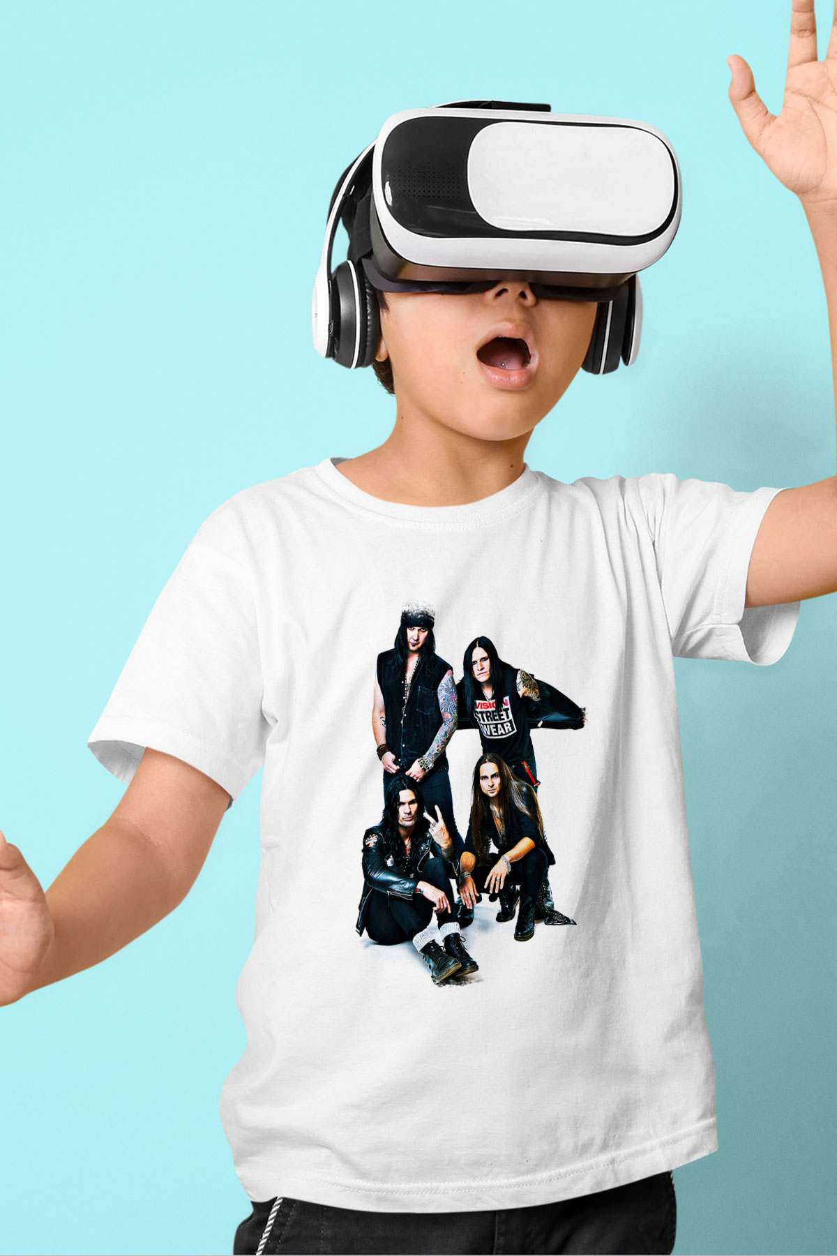 Hardcore Superstar Baskılı Unisex Beyaz Çocuk Tişört