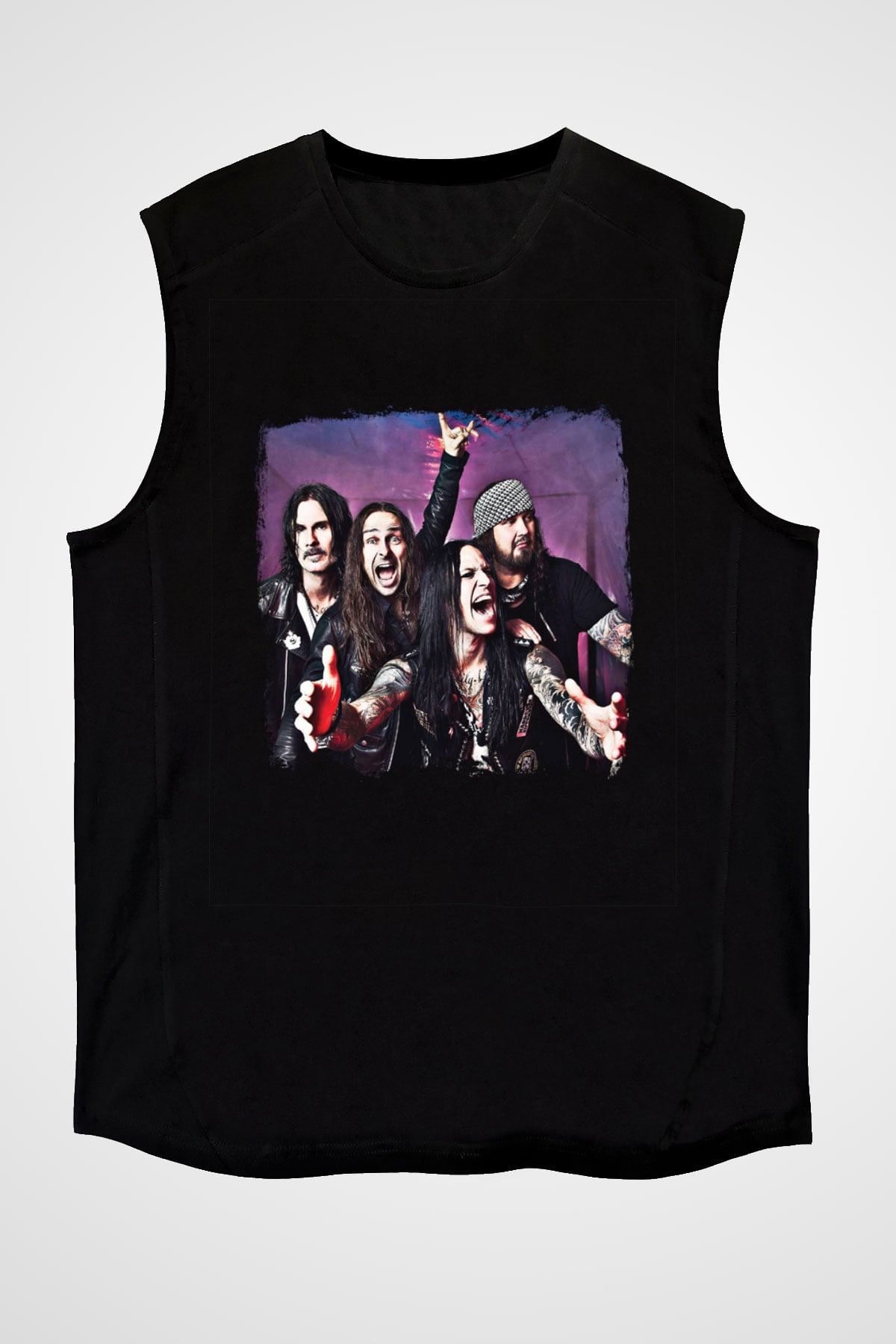 Hardcore Superstar Baskılı Unisex Siyah Kolsuz Tişört