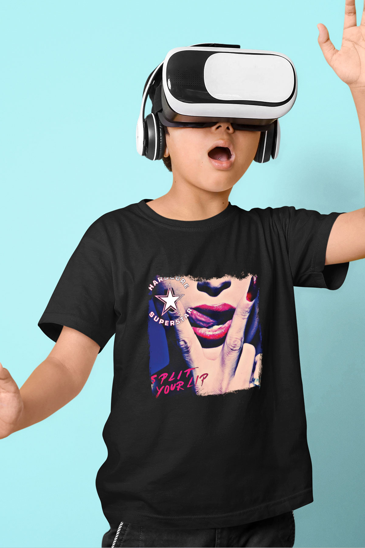 Hardcore Superstar Baskılı Unisex Siyah Çocuk Tişört