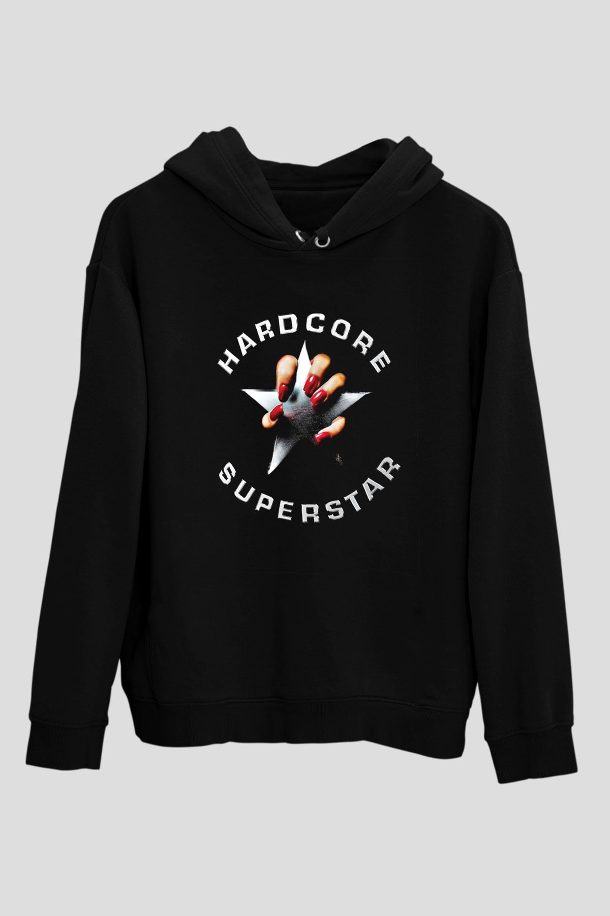Hardcore Superstar Baskılı Unisex Siyah Hoodie