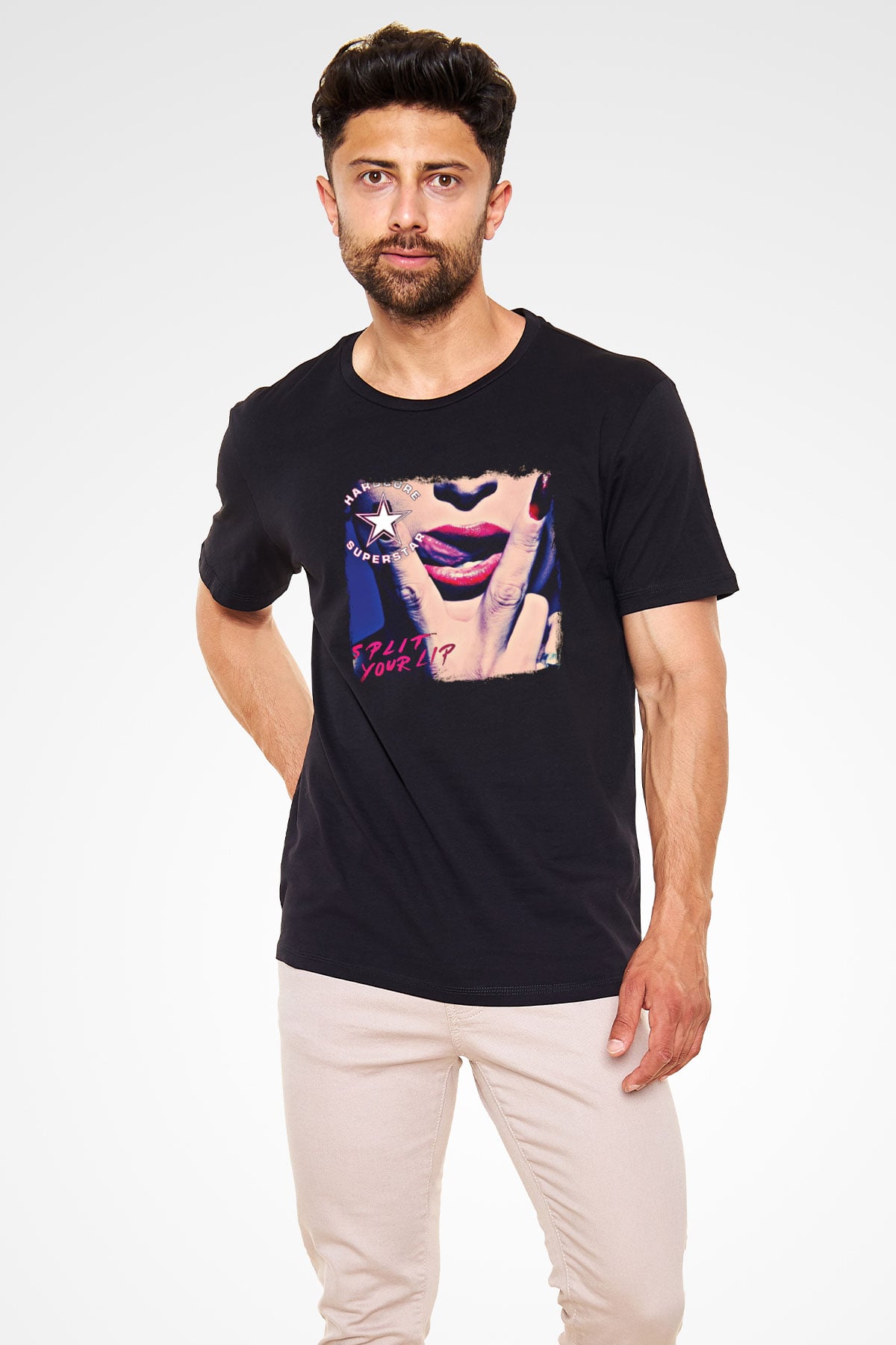 Hardcore Superstar Baskılı Unisex Siyah Tişört