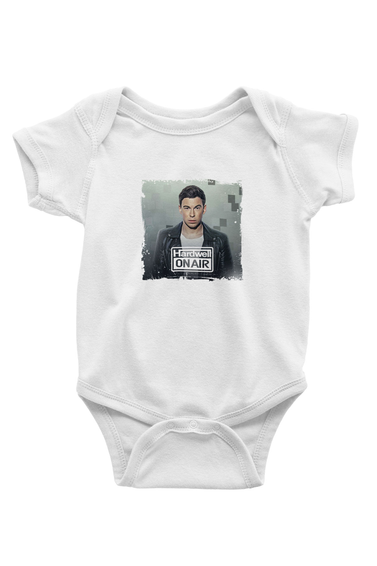 Hardwell Baskılı Beyaz Bebek Body - Zıbın
