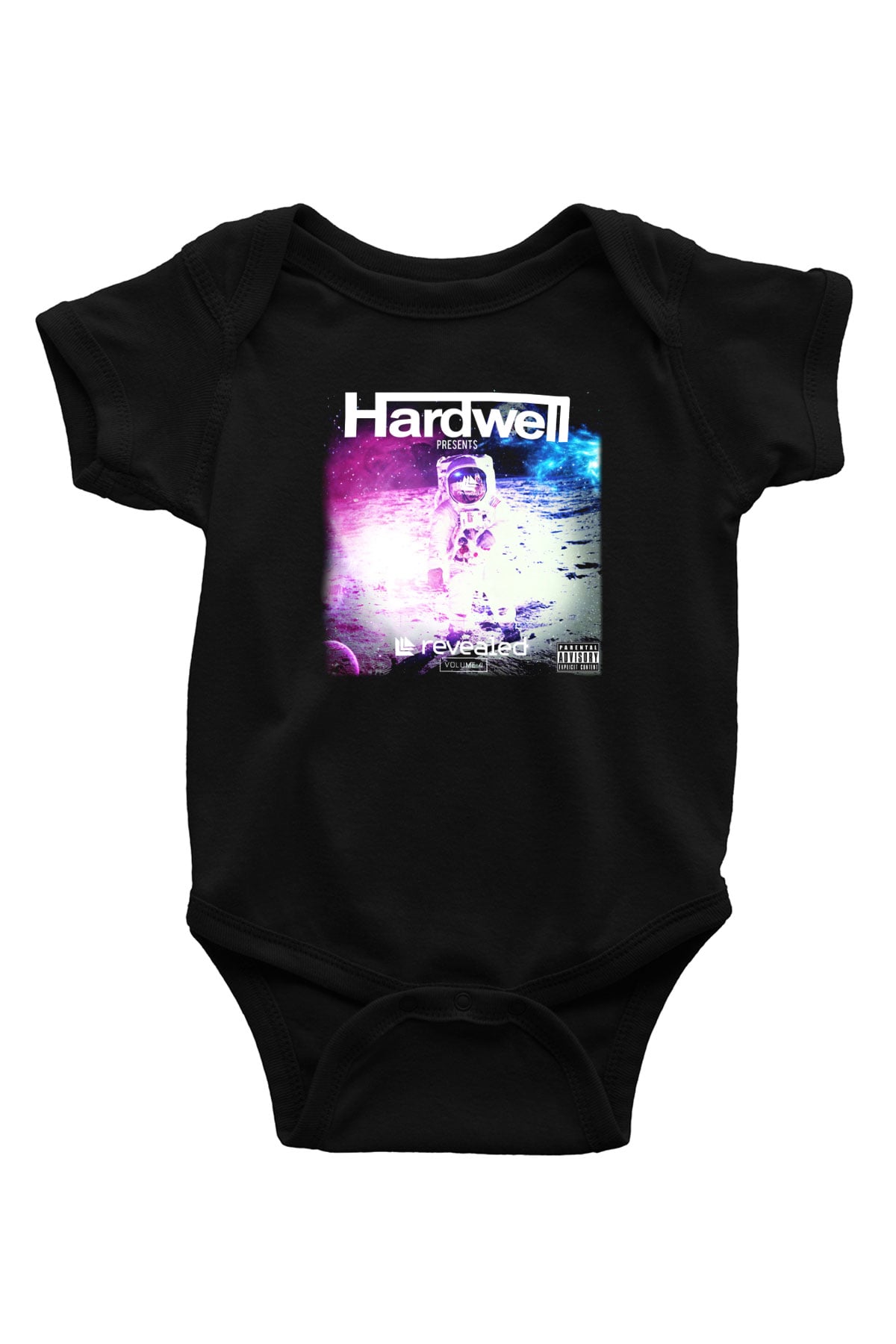 Hardwell Baskılı Siyah Bebek Body - Zıbın