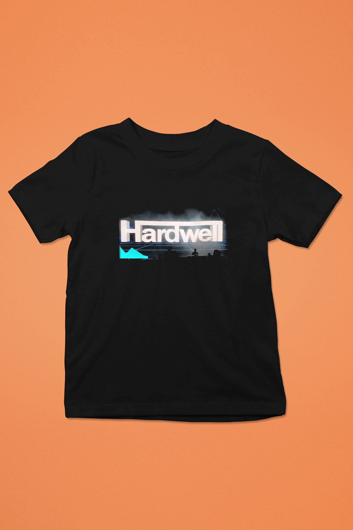 Hardwell Baskılı Siyah Unisex Çocuk Tişört