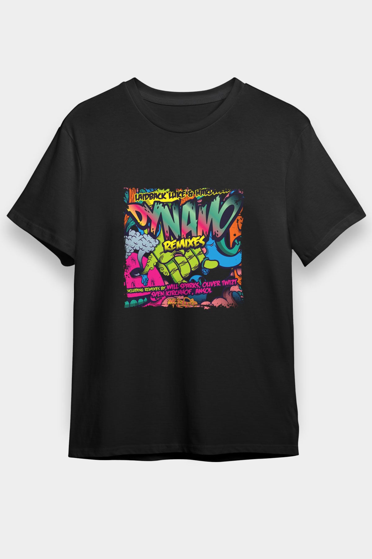 Hardwell Baskılı Unisex Siyah Tişört