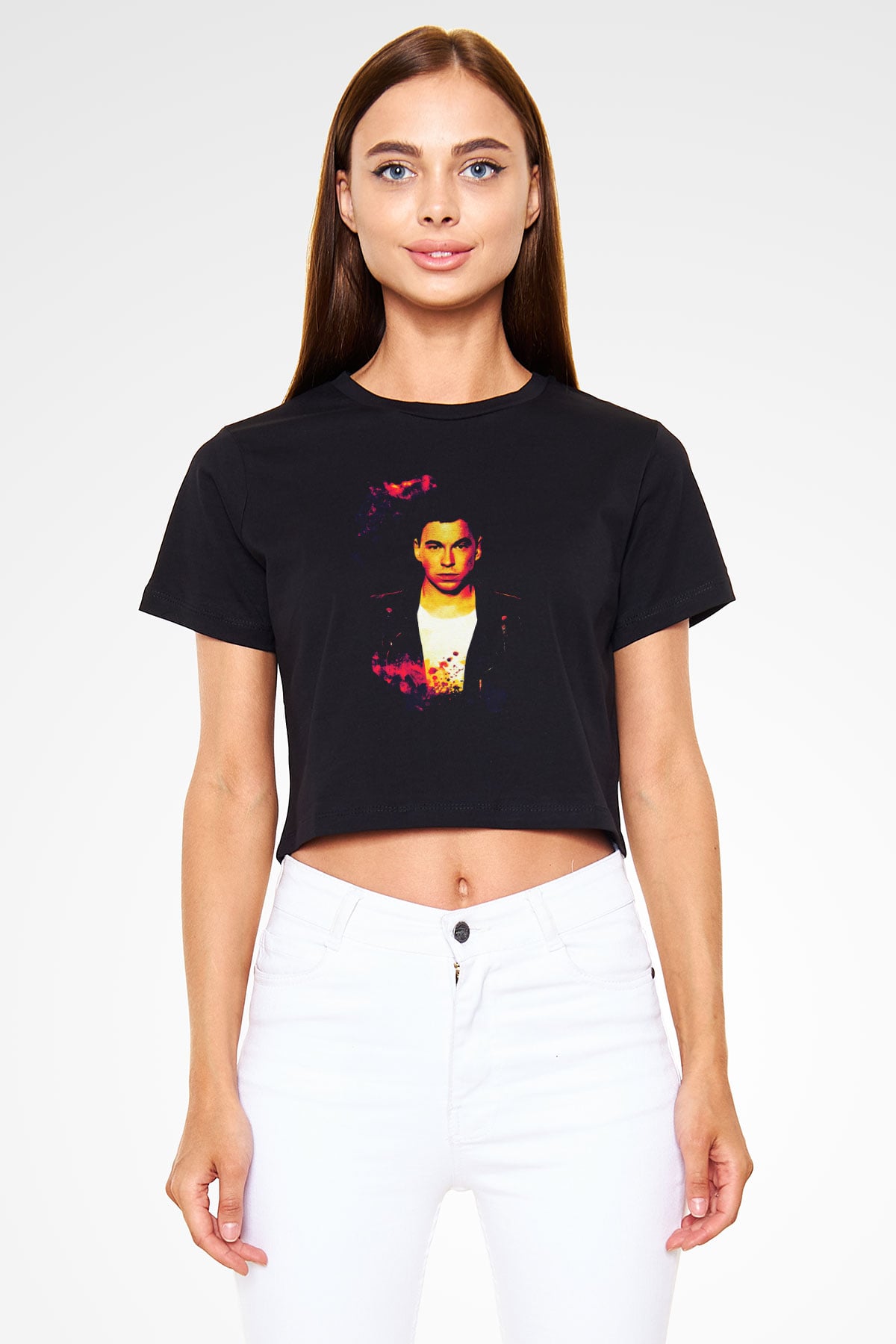 Hardwell Siyah  Crop Top Tişört