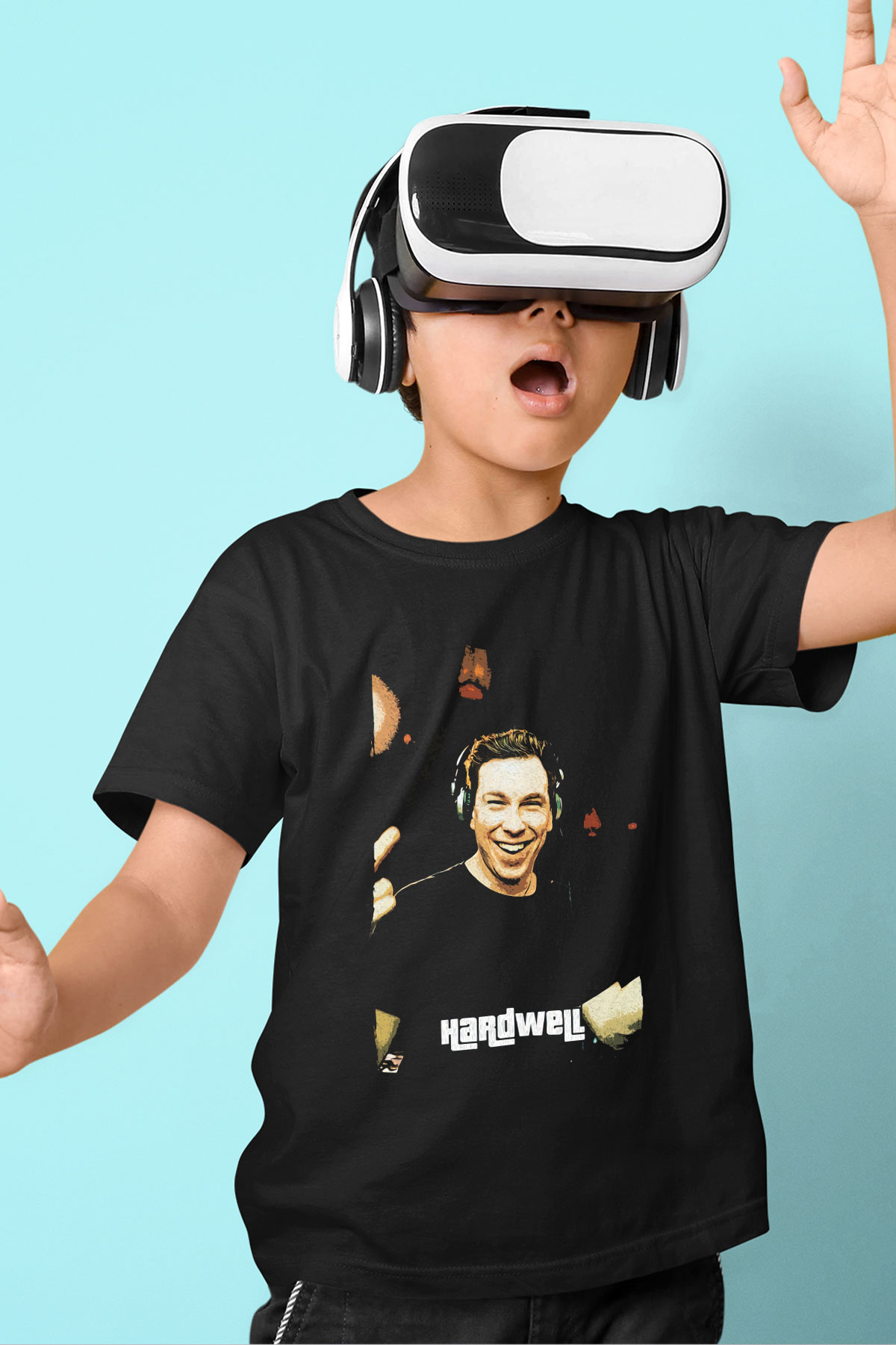 Hardwell Siyah Unisex Çocuk Tişört