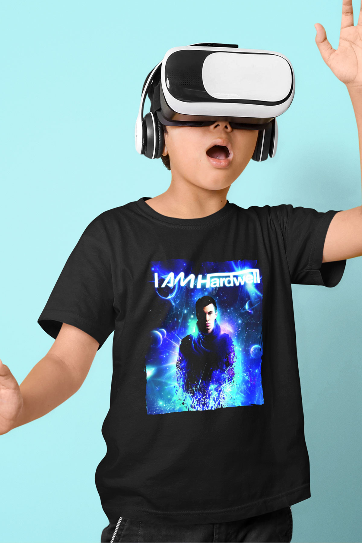 Hardwell Siyah Unisex Çocuk Tişört
