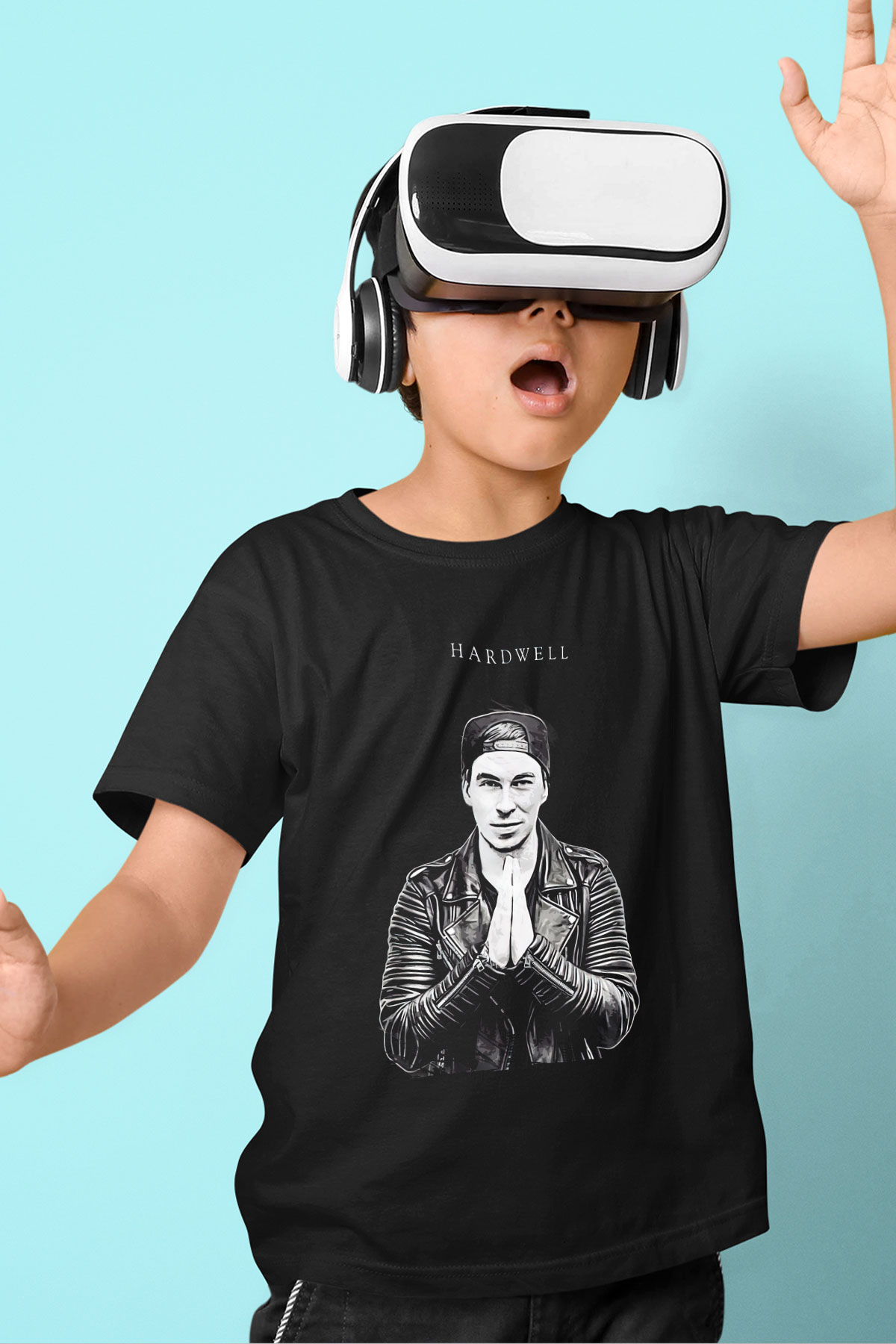 Hardwell Siyah Unisex Çocuk Tişört