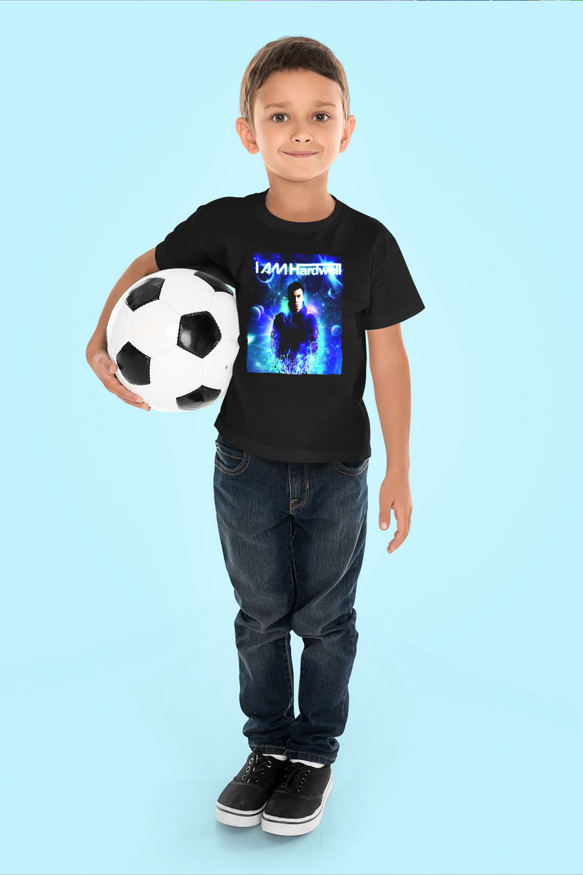 Hardwell Siyah Unisex Çocuk Tişört