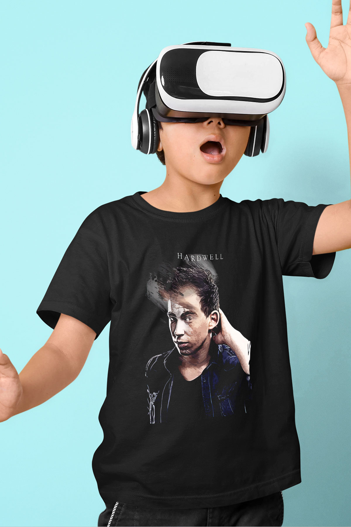 Hardwell Siyah Unisex Çocuk Tişört