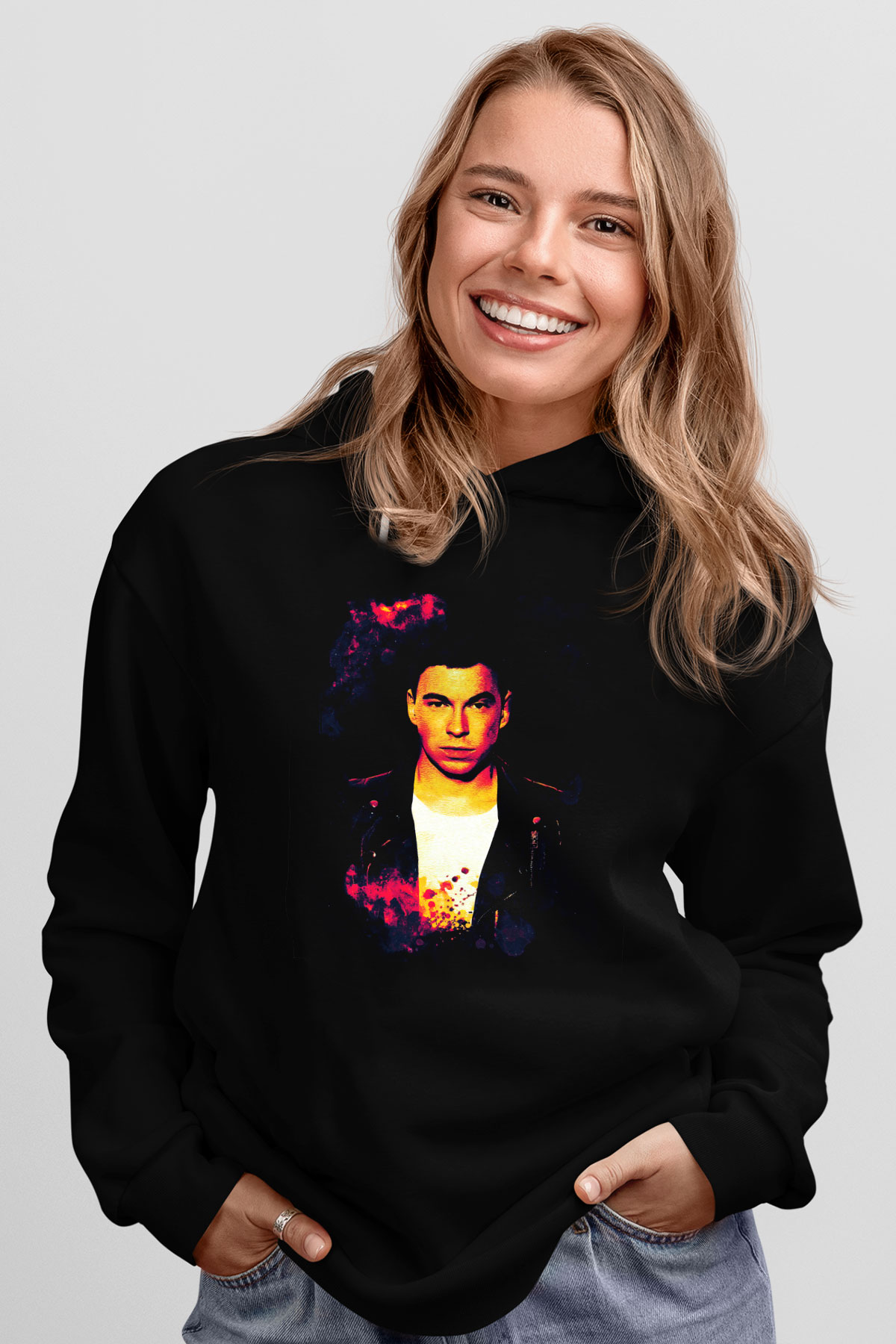 Hardwell Siyah Unisex Kapüşonlu Sweatshirt