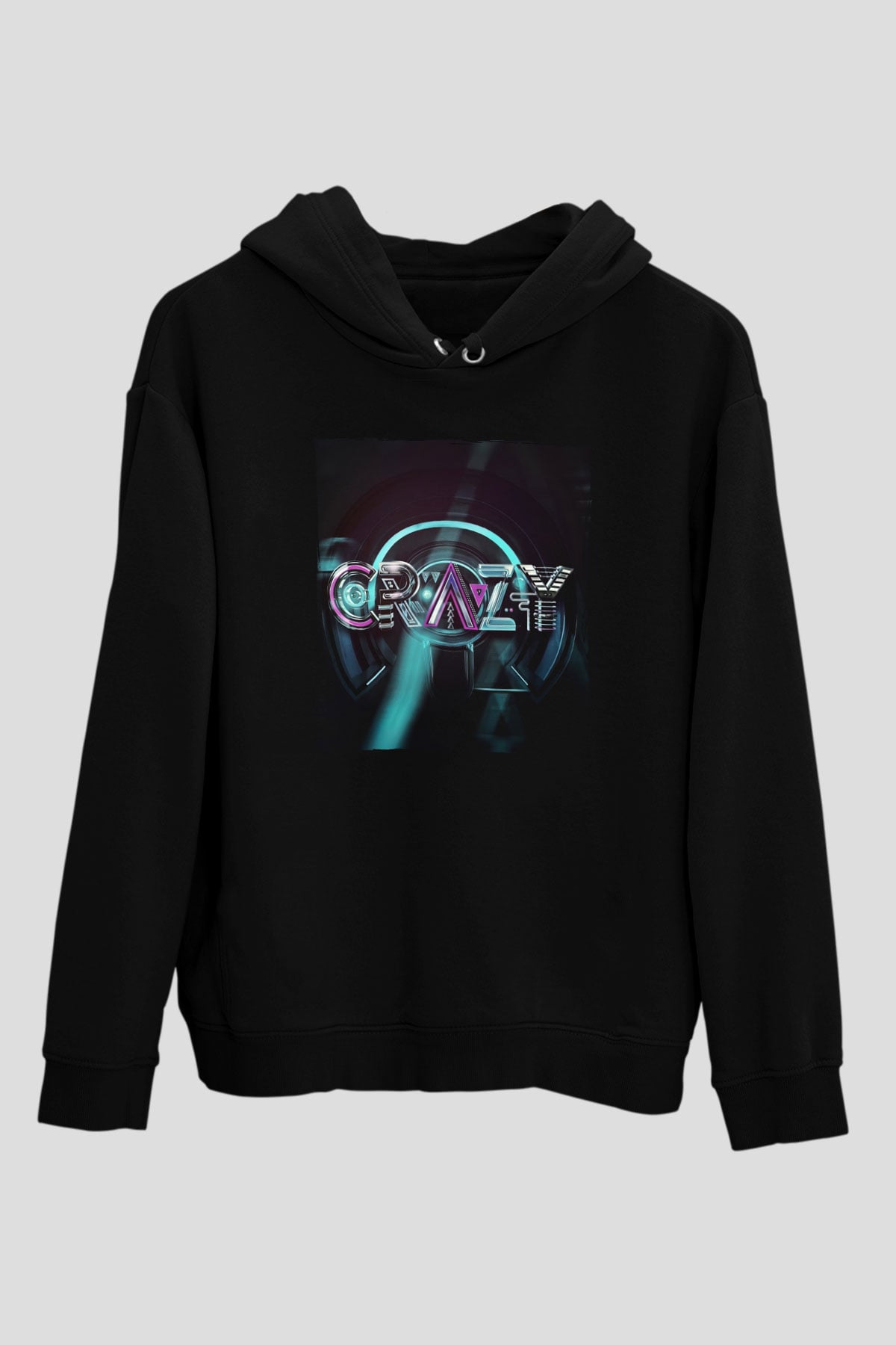 Hardwell Siyah Unisex Kapüşonlu Sweatshirt