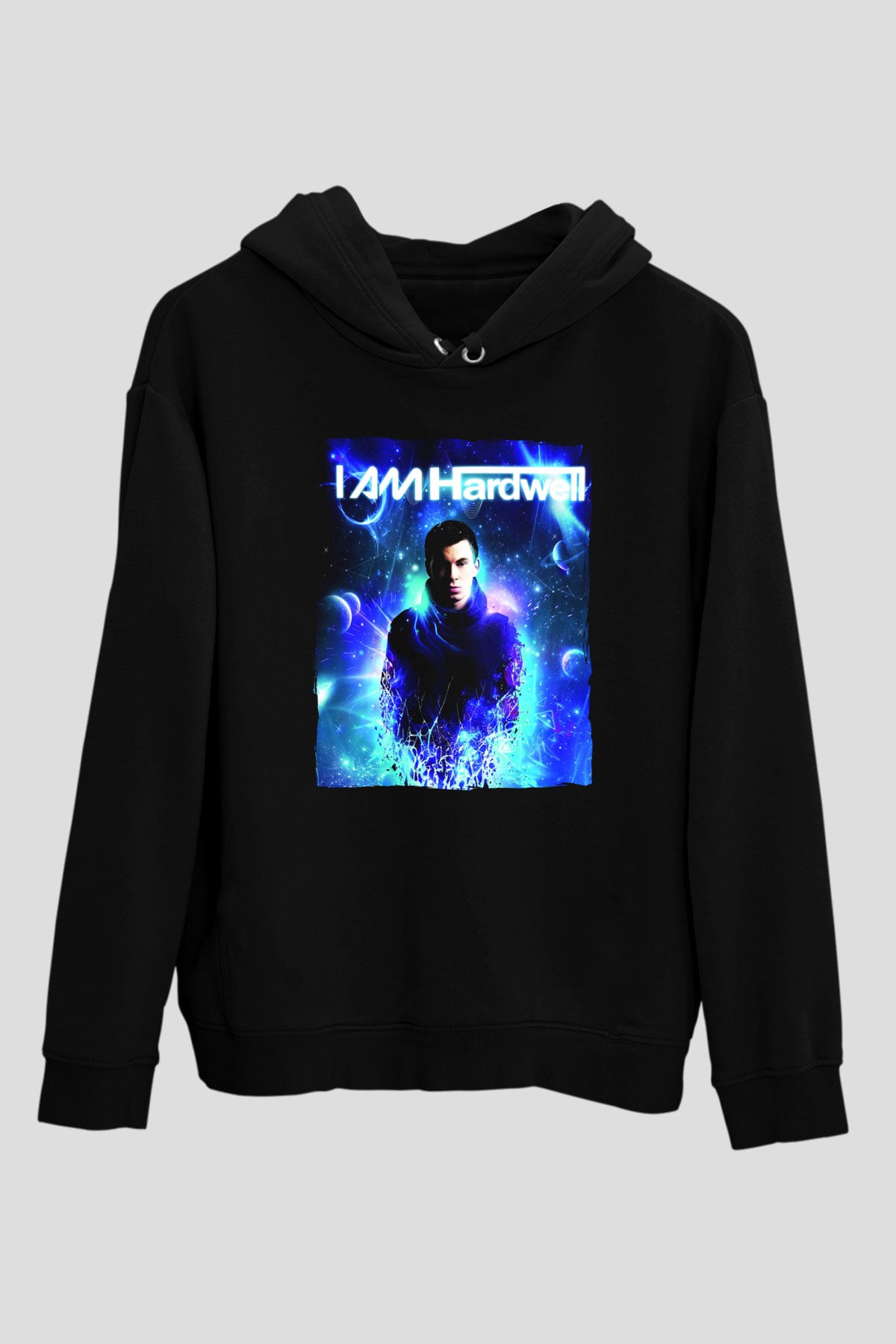 Hardwell Siyah Unisex Kapüşonlu Sweatshirt