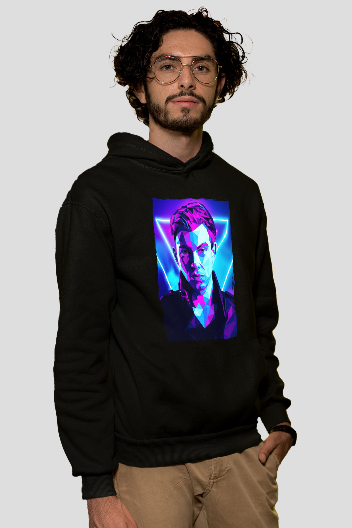 Hardwell Siyah Unisex Kapüşonlu Sweatshirt