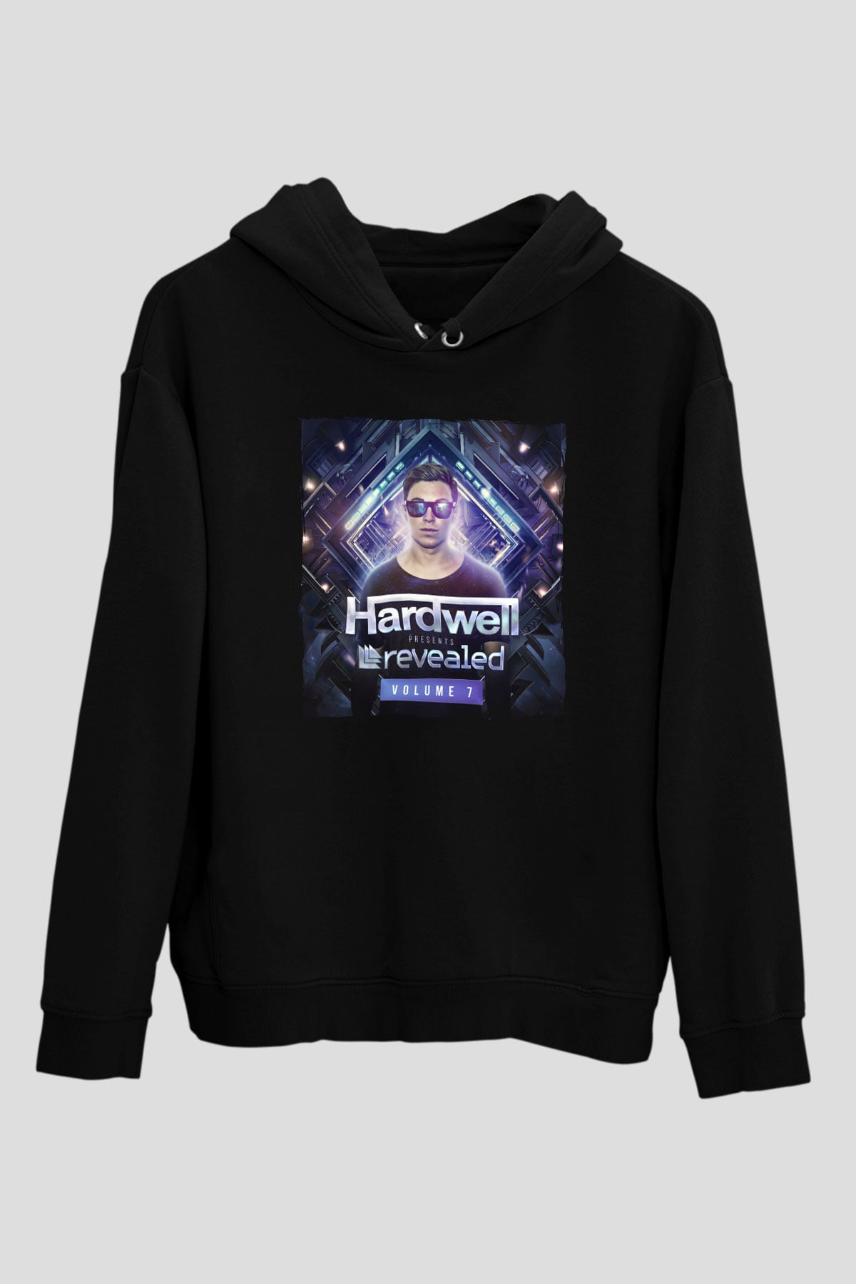 Hardwell Siyah Unisex Kapüşonlu Sweatshirt