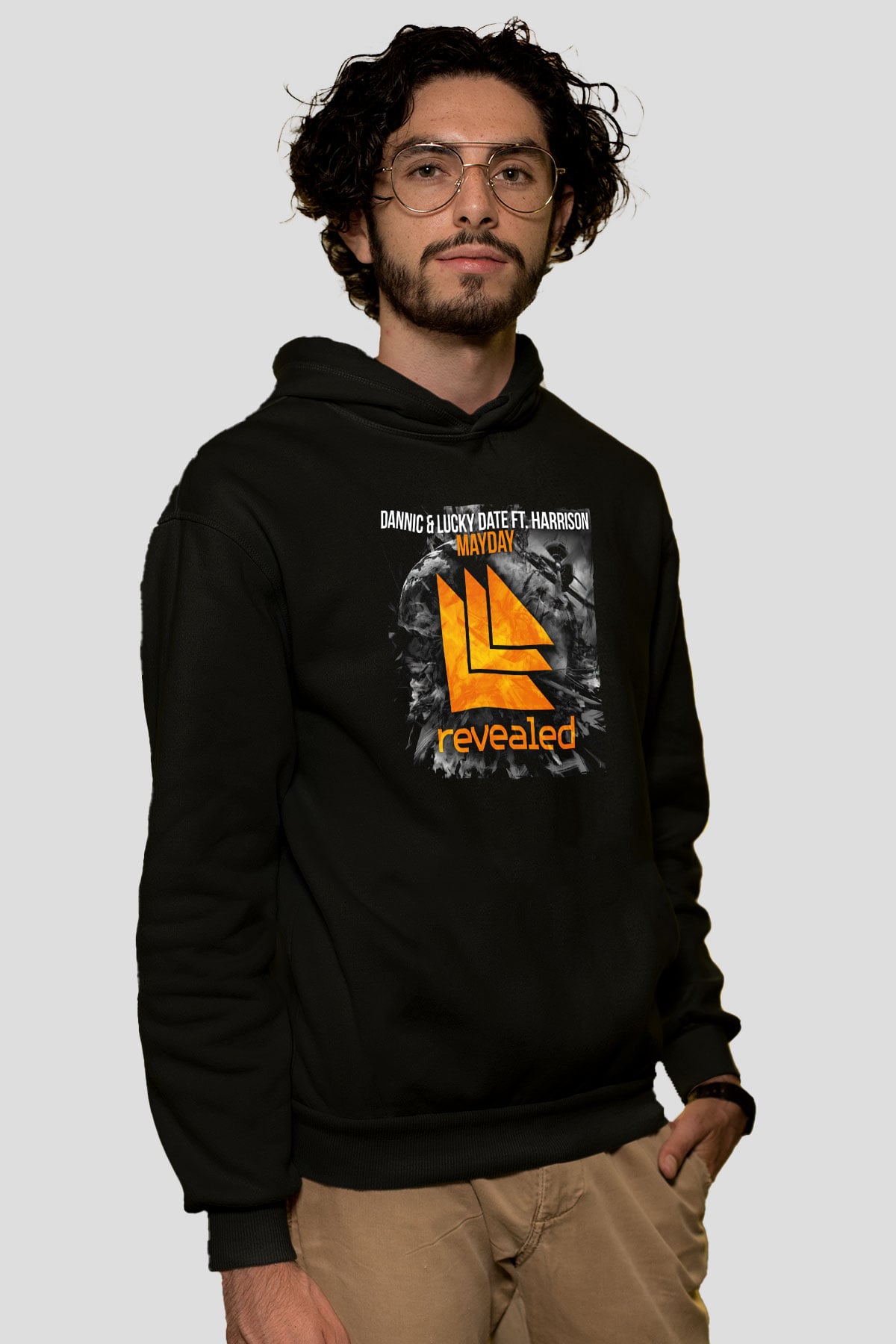 Hardwell Siyah Unisex Kapüşonlu Sweatshirt