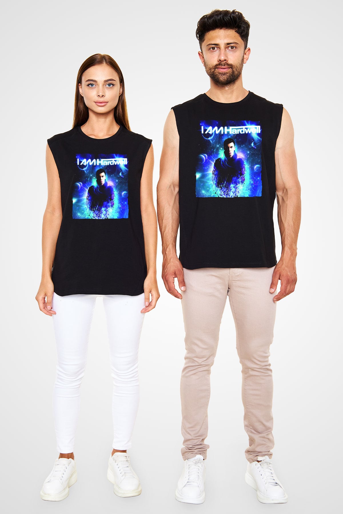 Hardwell Siyah Unisex Kolsuz Tişört