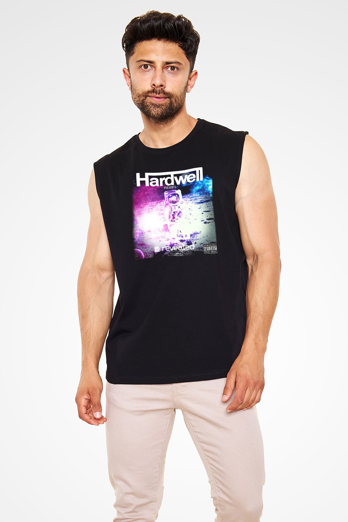 Hardwell Siyah Unisex Kolsuz Tişört