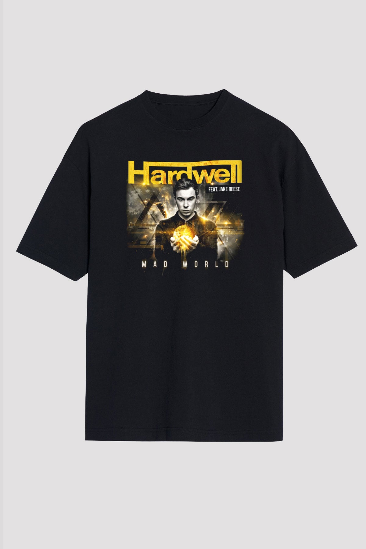 Hardwell Siyah Unisex Oversize Tişört T-Shirt