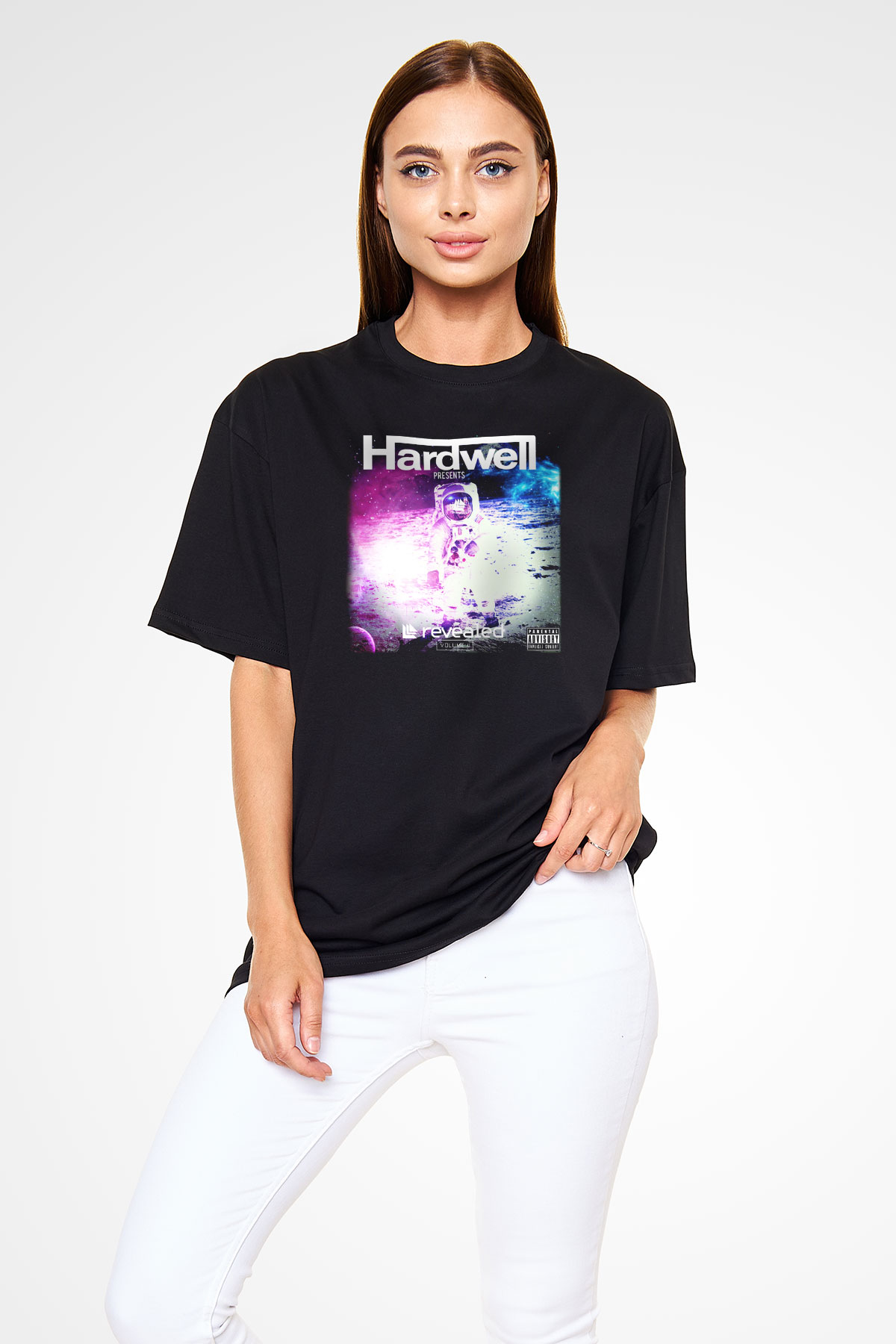 Hardwell Siyah Unisex Oversize Tişört T-Shirt