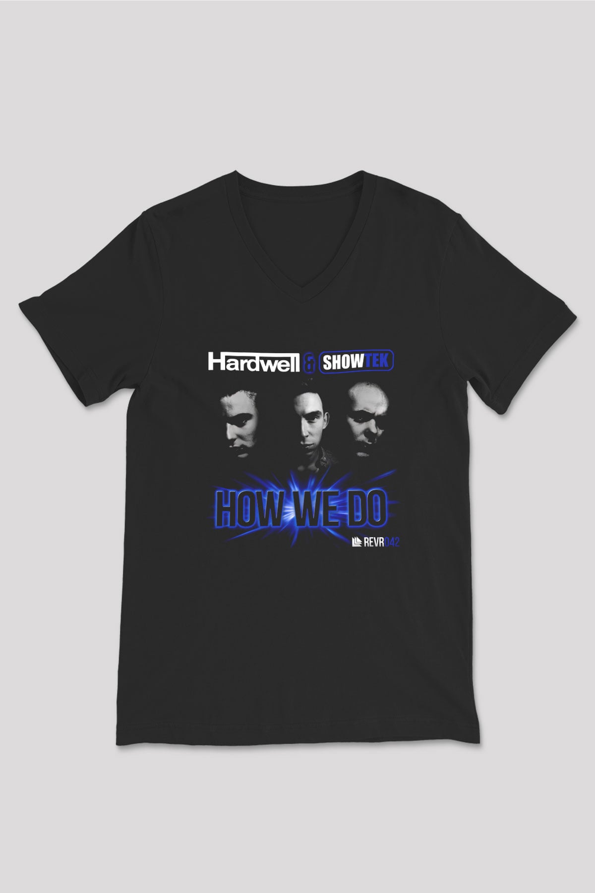 Hardwell Siyah Unisex V Yaka Tişört