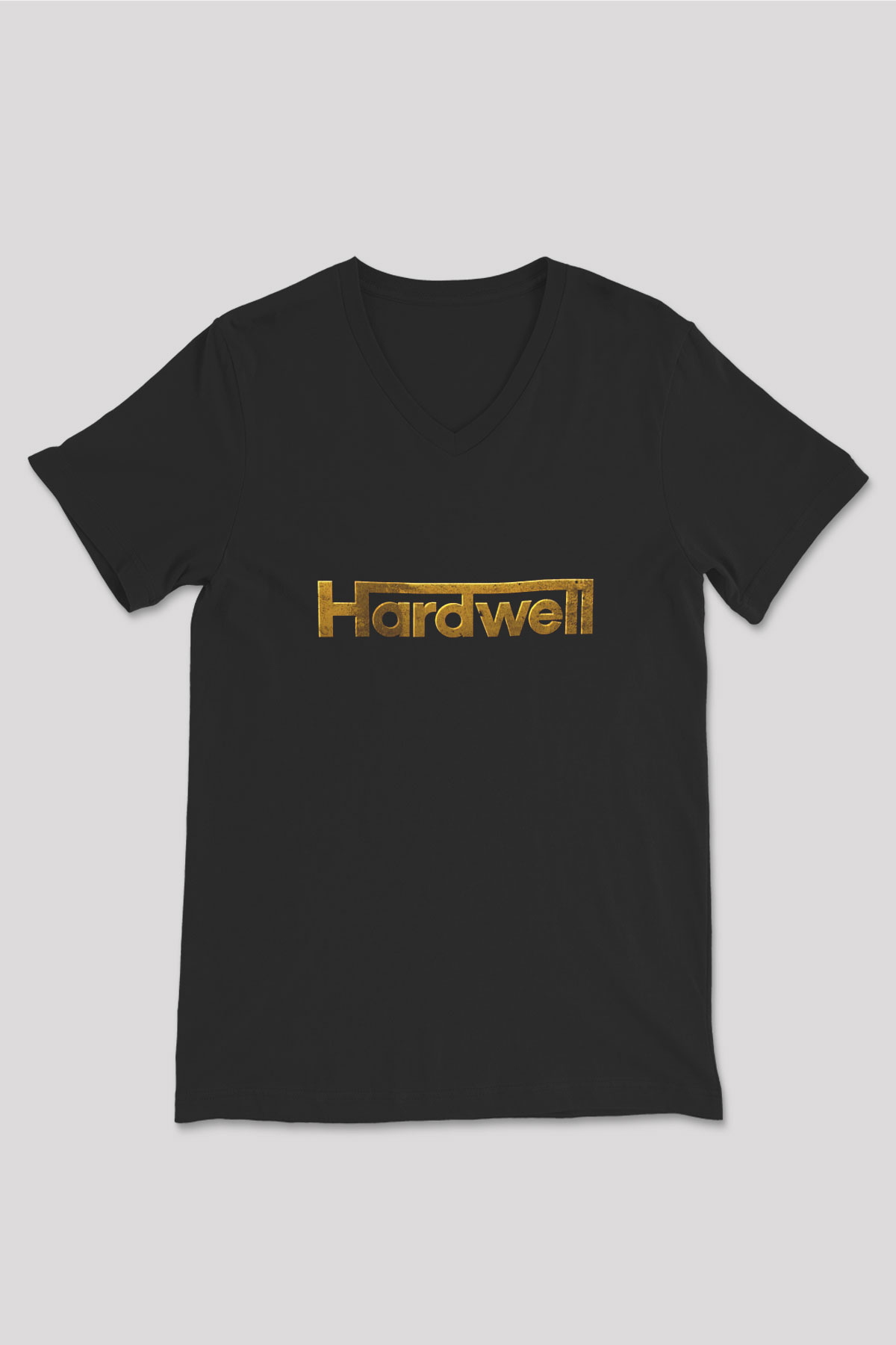 Hardwell Siyah Unisex V Yaka Tişört