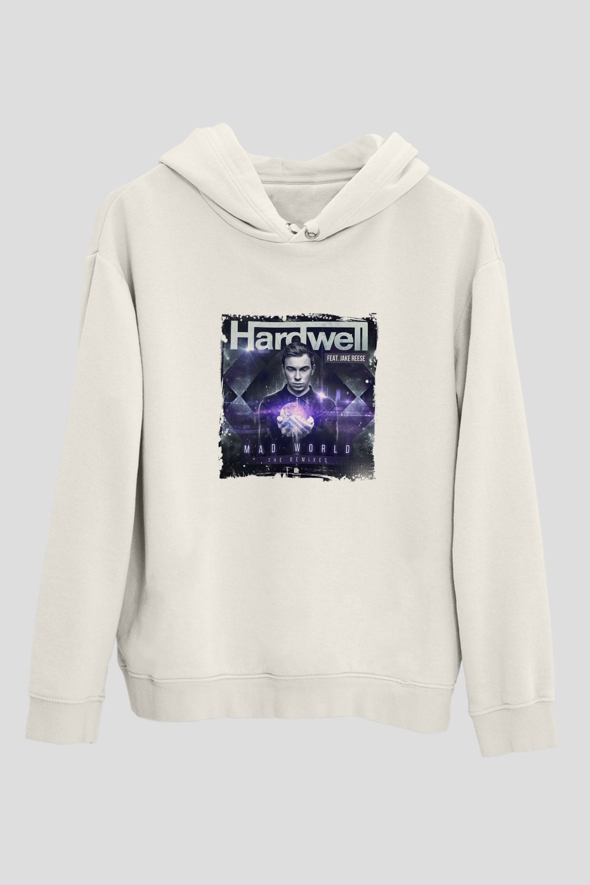 HardwellBaskılı Beyaz Hoodie