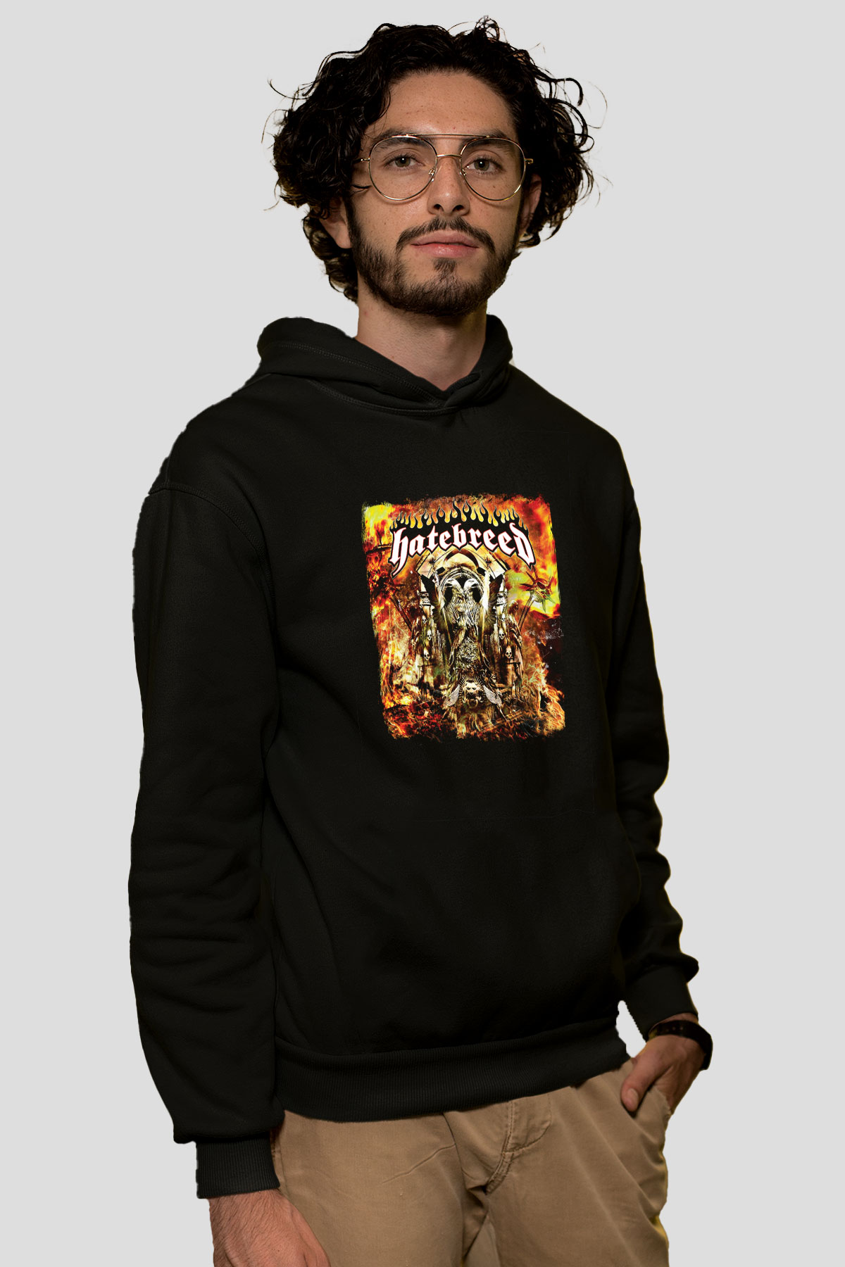 Hatebreed Baskılı Unisex Siyah Hoodie