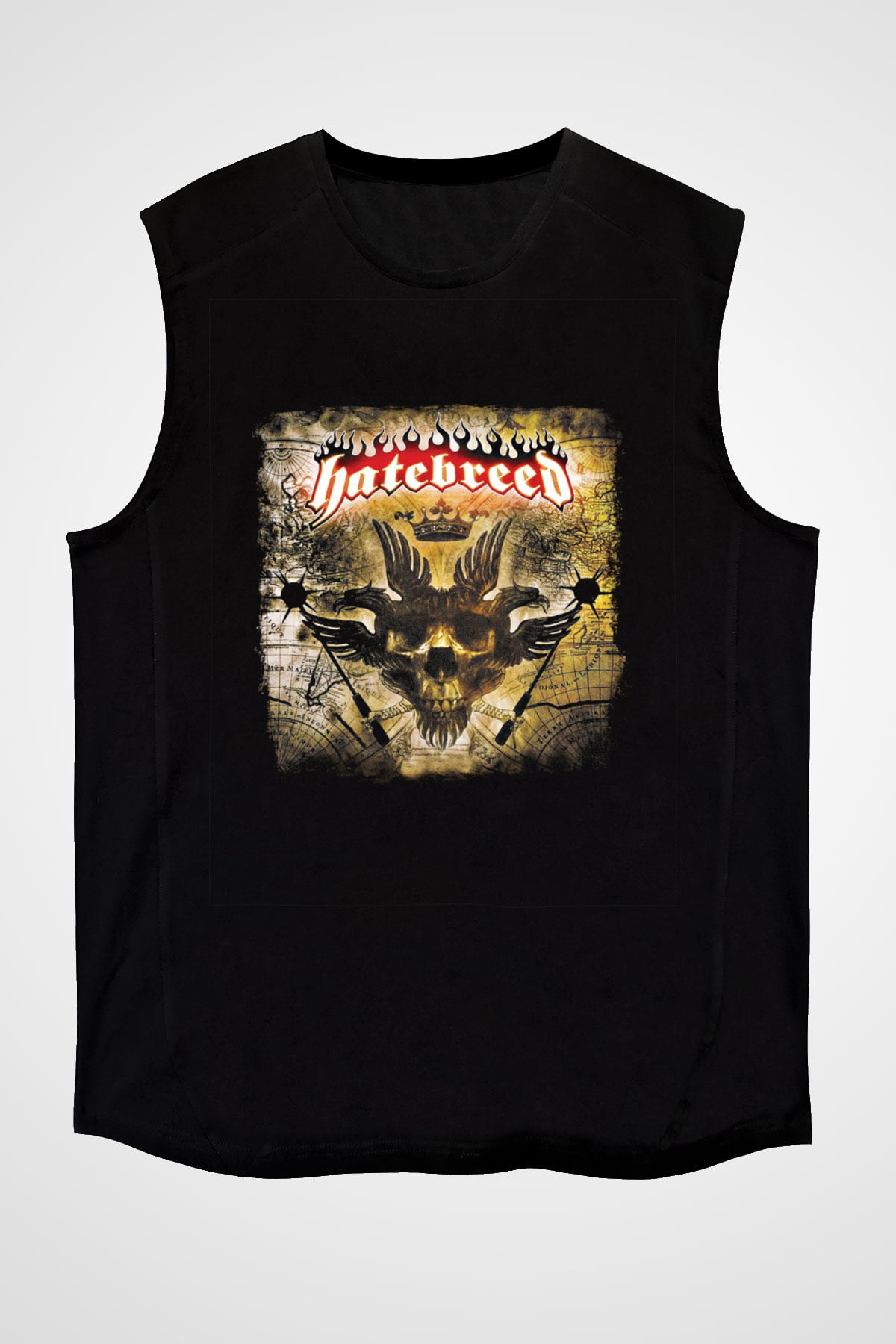 Hatebreed Baskılı Unisex Siyah Kolsuz Tişört