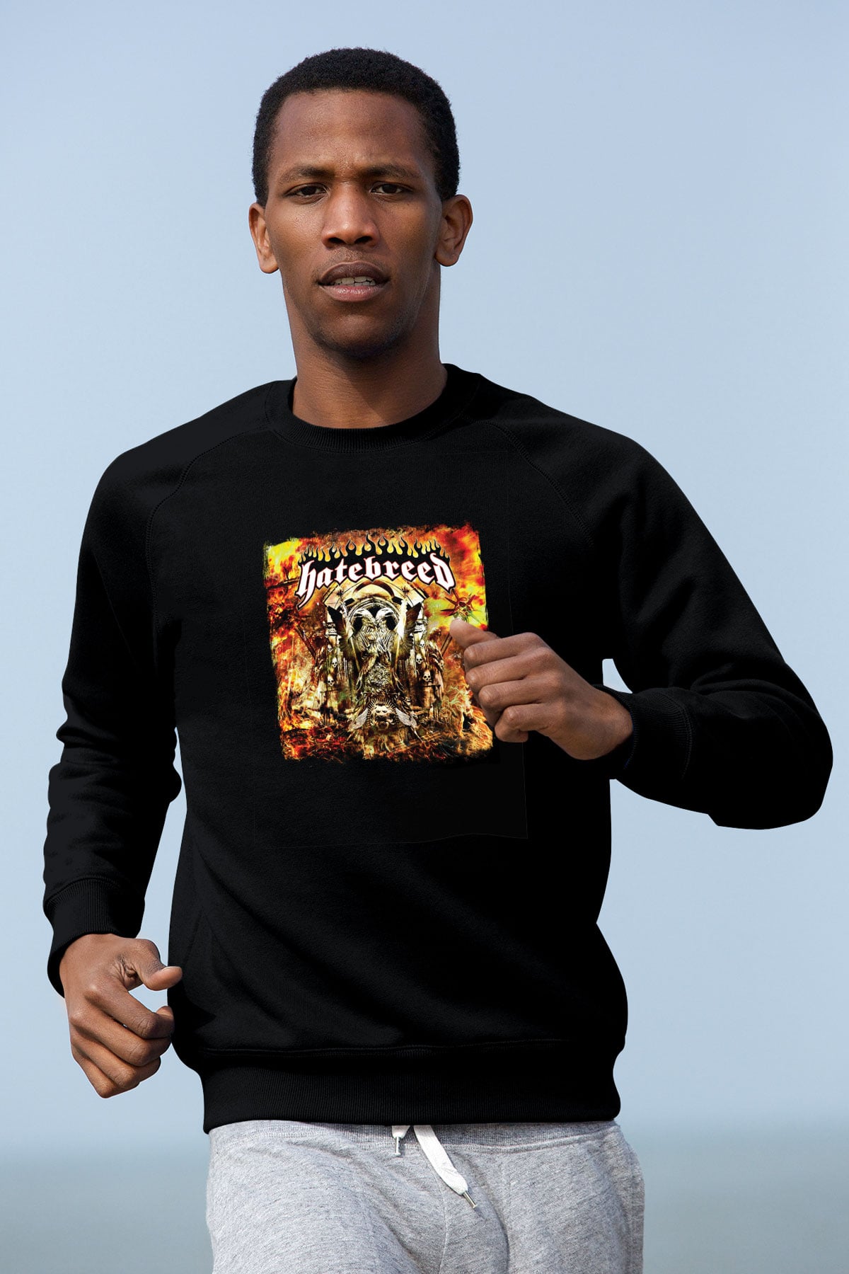 Hatebreed Baskılı Unisex Siyah Sweatshirt