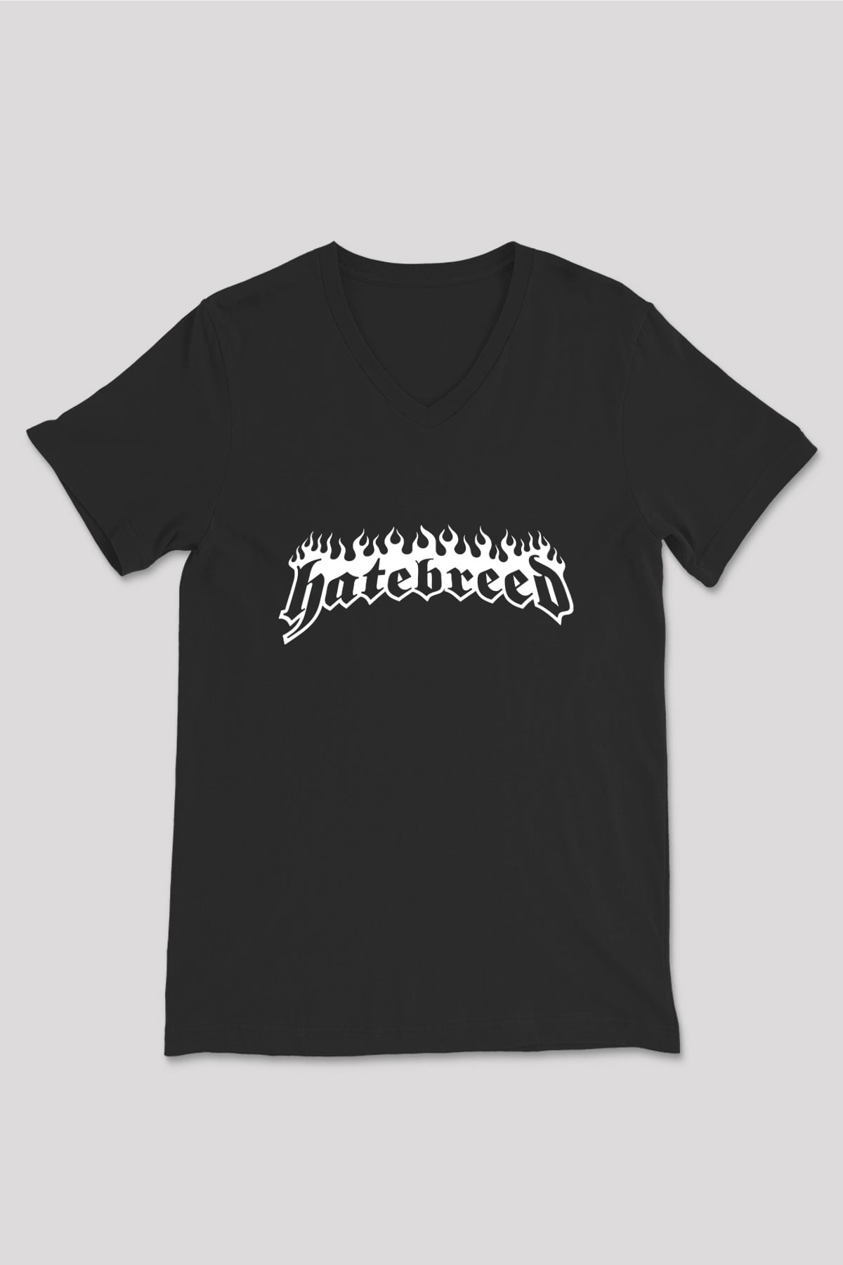 Hatebreed Siyah Unisex V Yaka Tişört T-Shirt