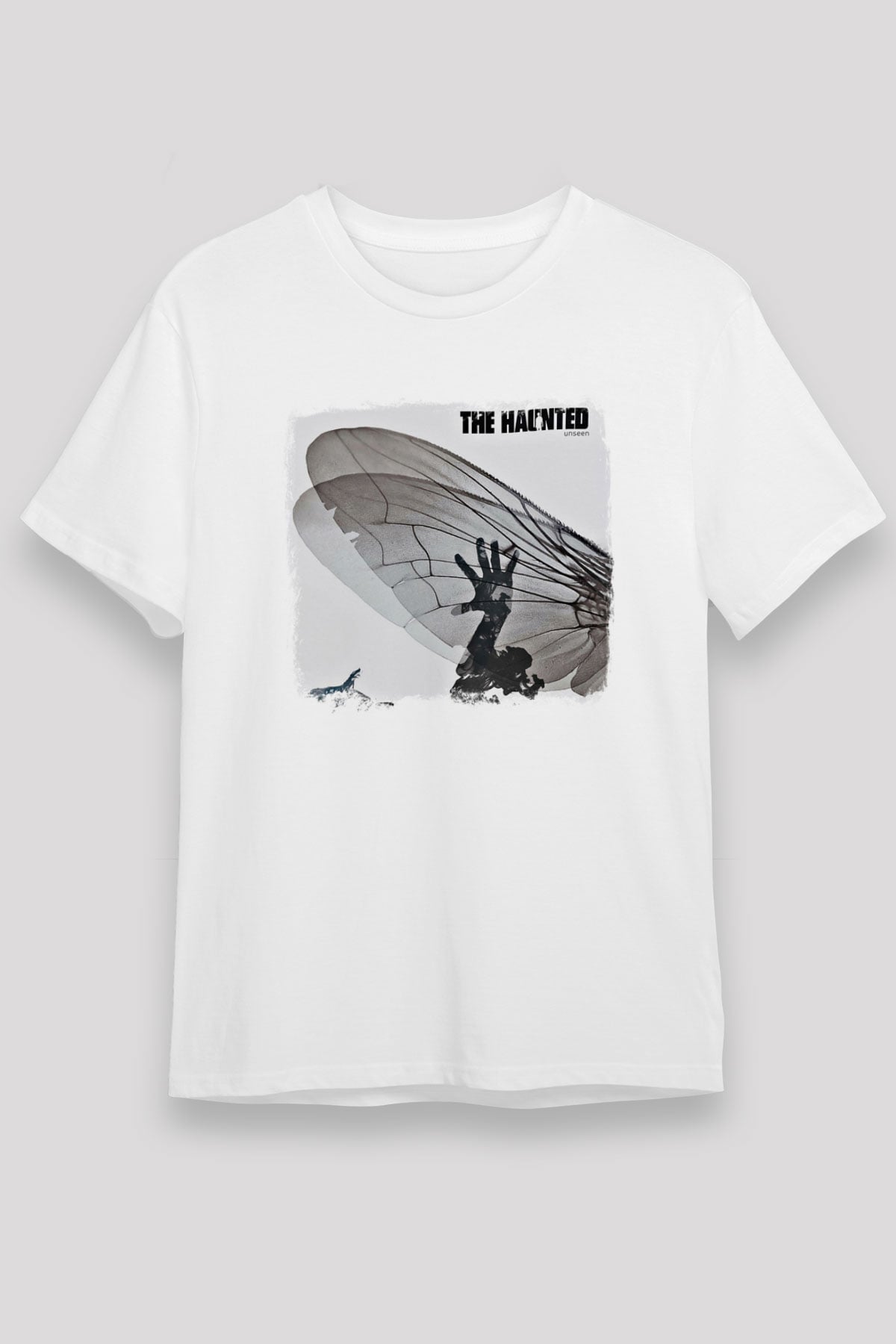 Haunted (The) Baskılı Unisex Beyaz Tişört