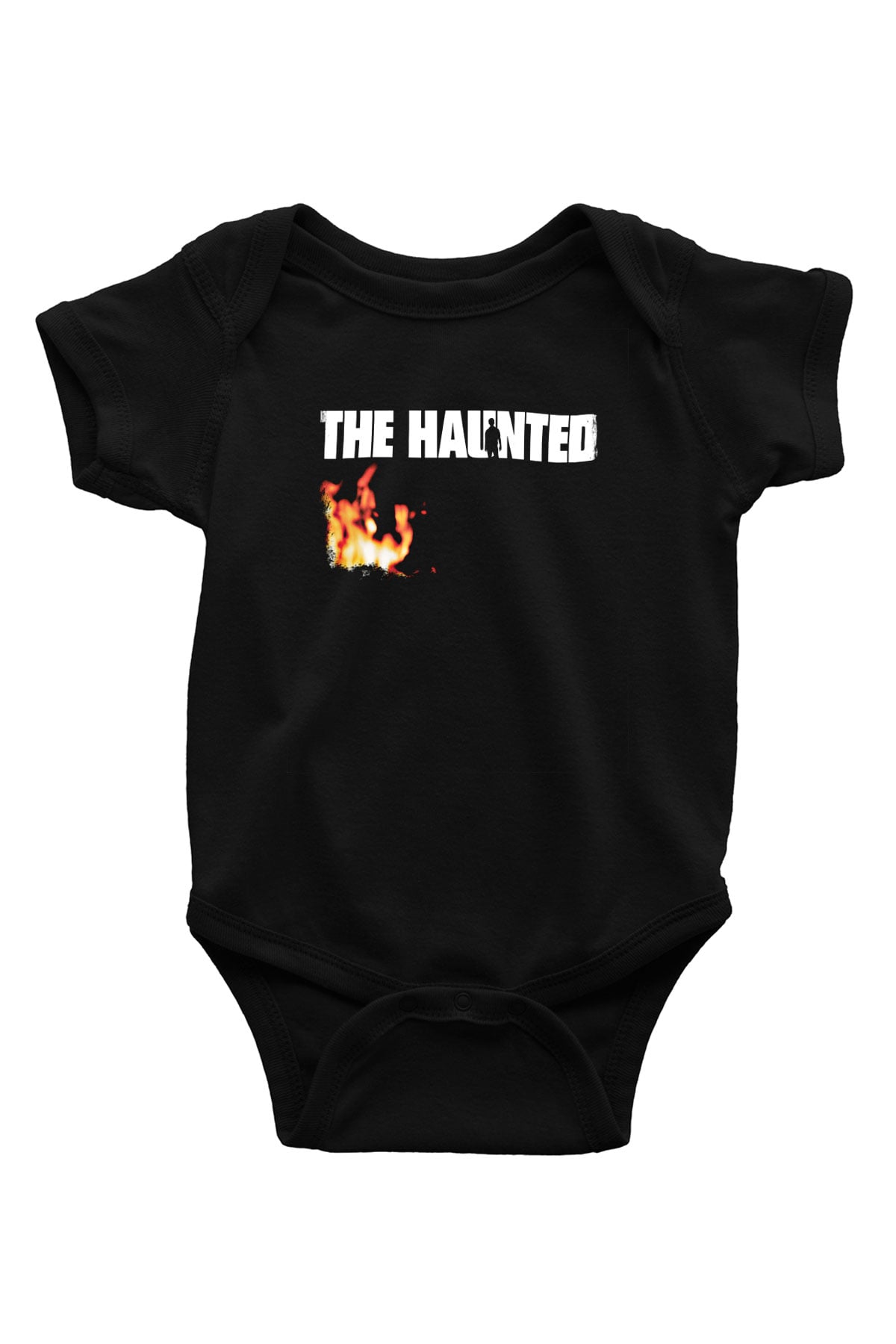 Haunted (The) Baskılı Unisex Siyah Bebek Body - Zıbın