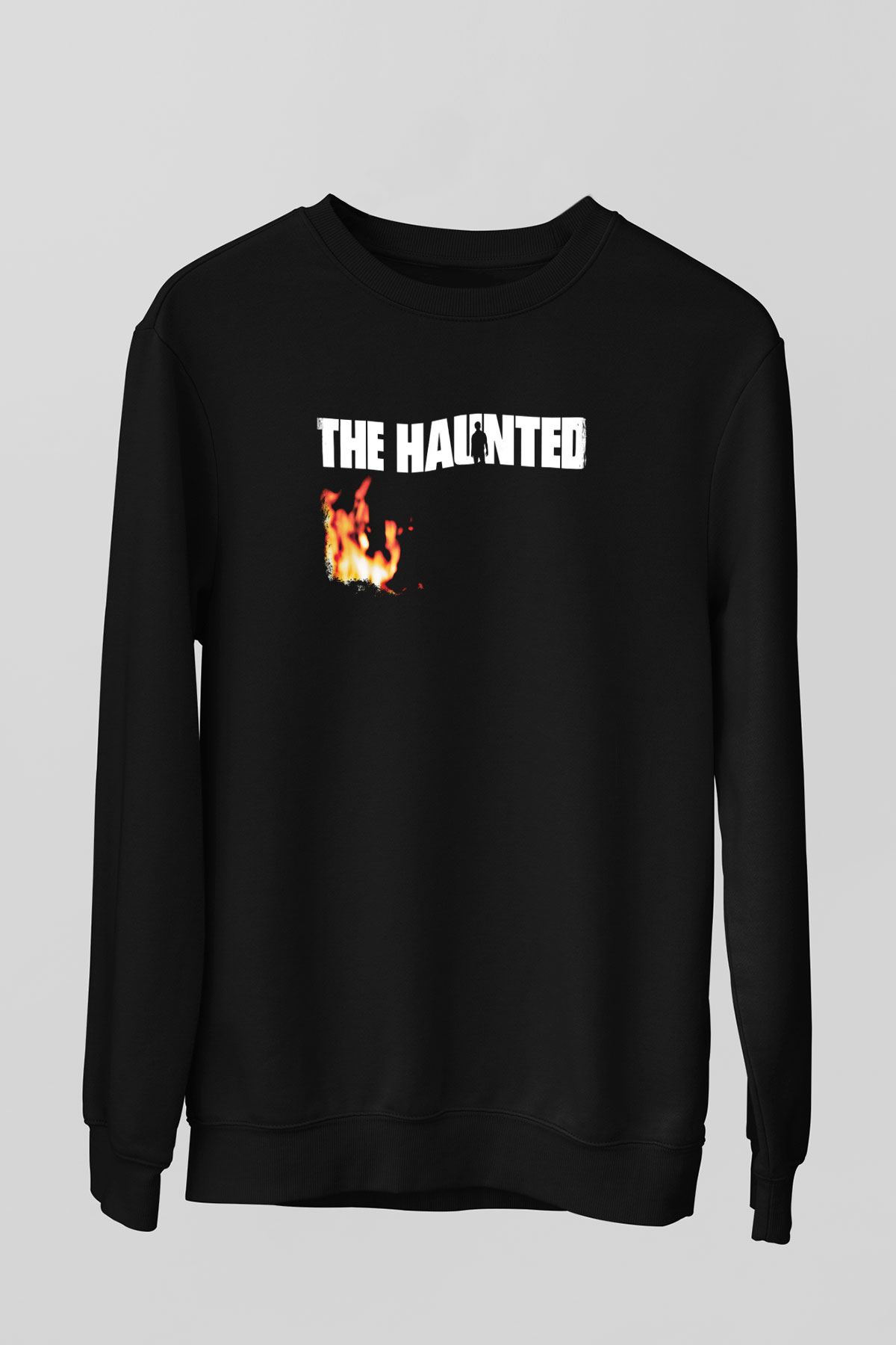 Haunted (The) Baskılı Unisex Siyah Sweatshirt