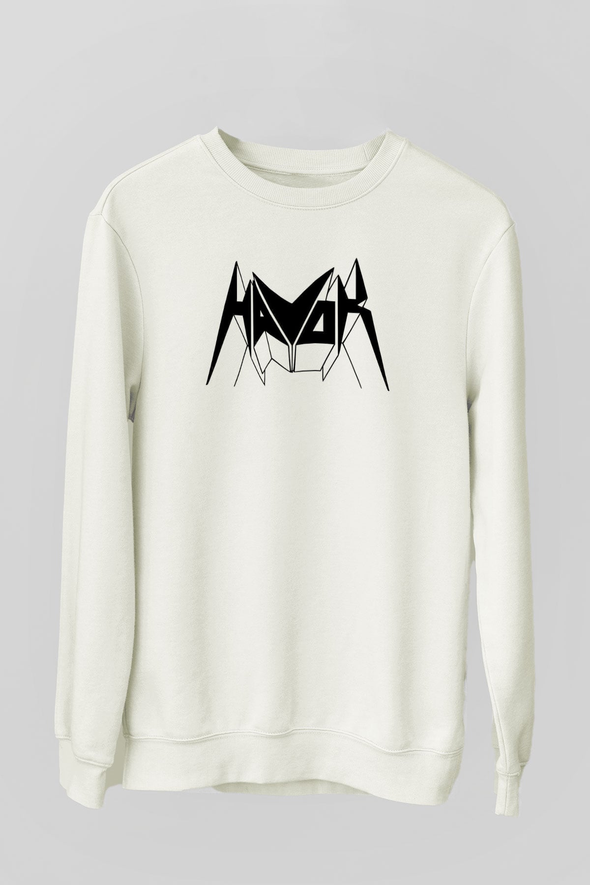 Havok Baskılı Beyaz Unisex Sweatshirt
