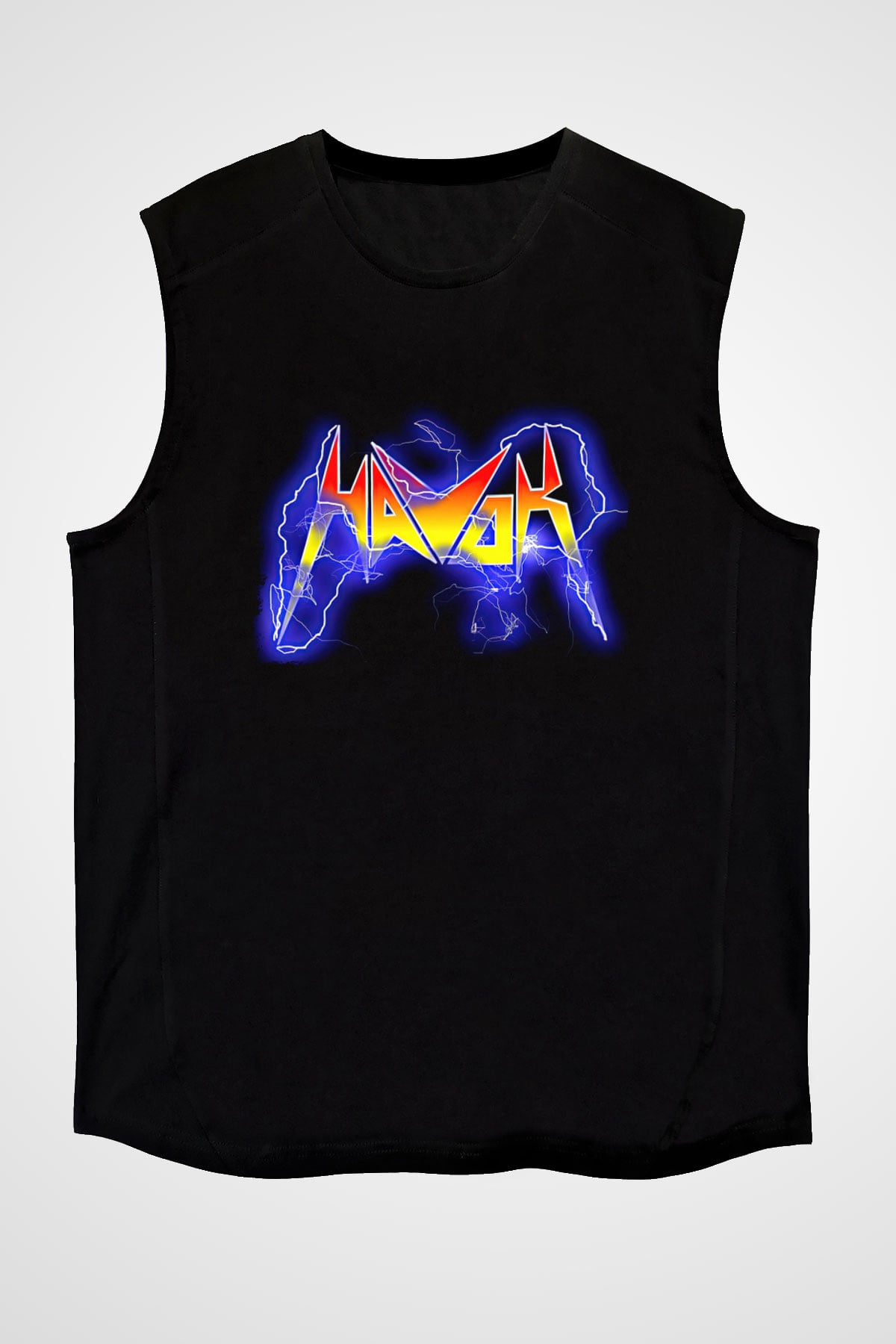Havok Baskılı Unisex Siyah Kolsuz Tişört - Tshirt