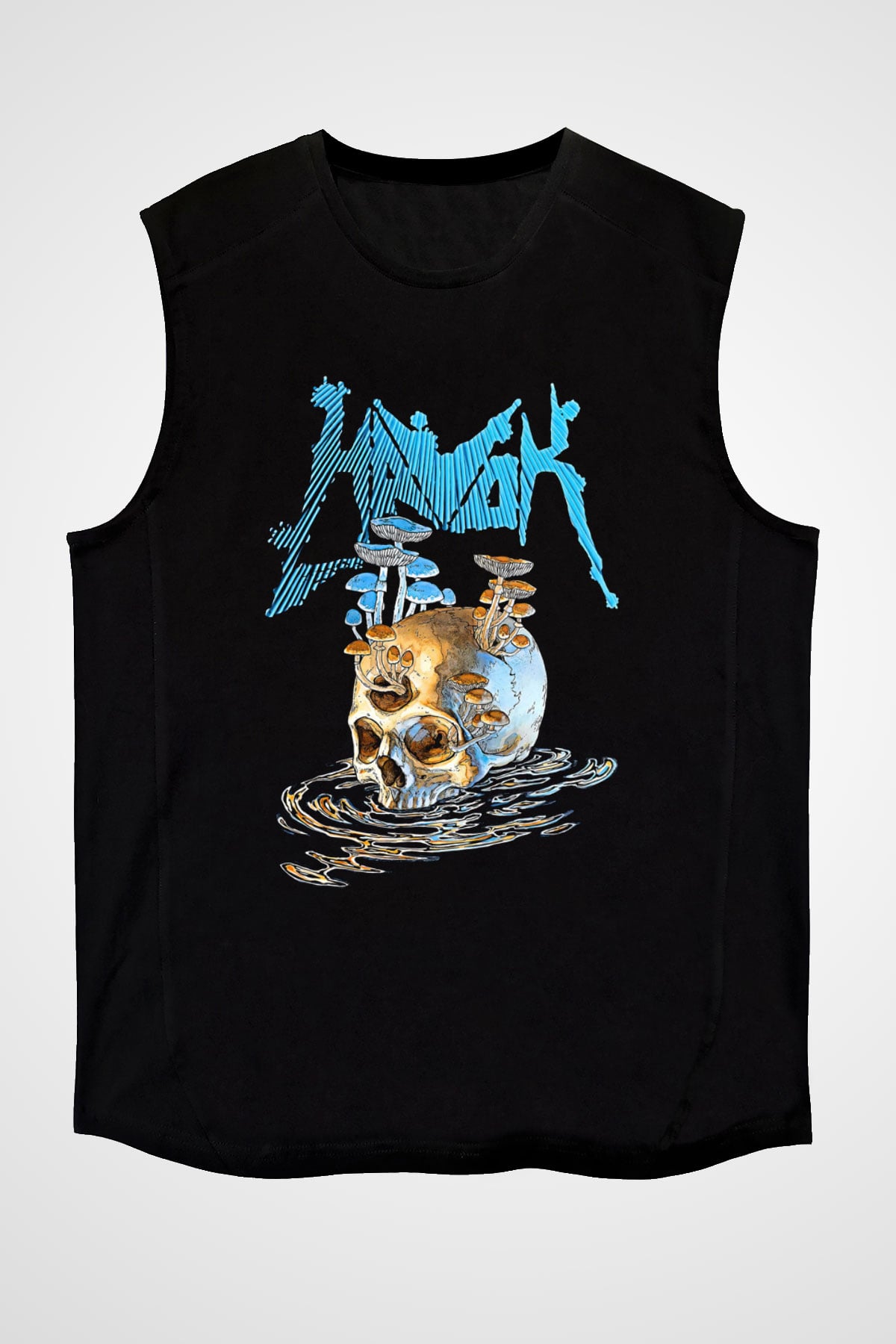 Havok Baskılı Unisex Siyah Kolsuz Tişört - Tshirt