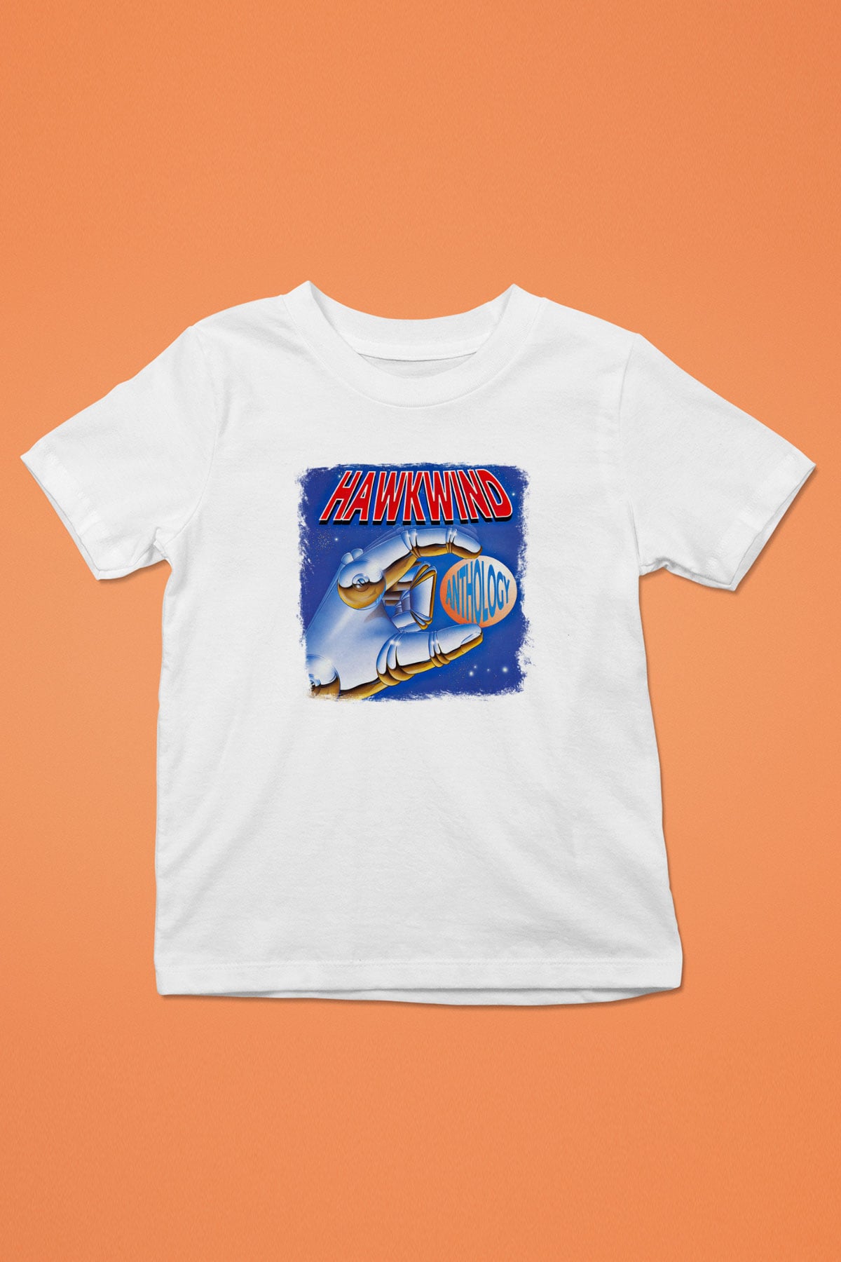 Hawkwind Baskılı Unisex Beyaz Çocuk Tişört