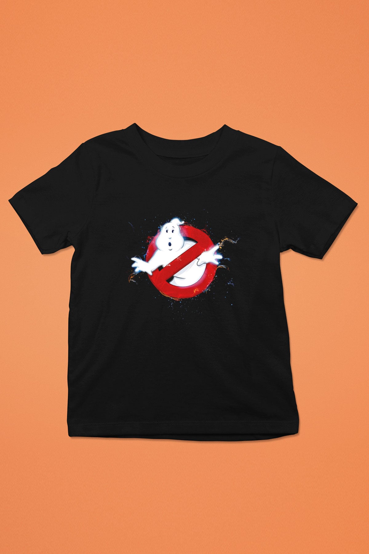 Hayalet Avcıları Baskılı Unisex Siyah  Çocuk Tişört