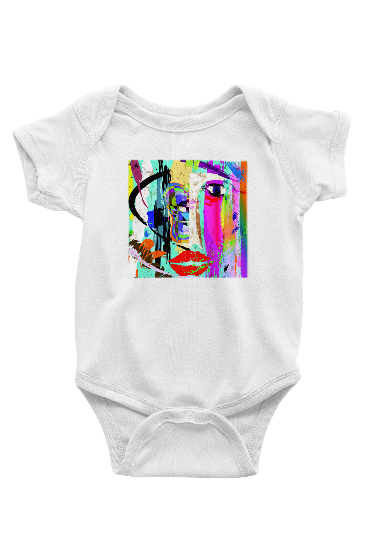 Hayat Baskılı Beyaz Unisex Bebek Body - Zıbın