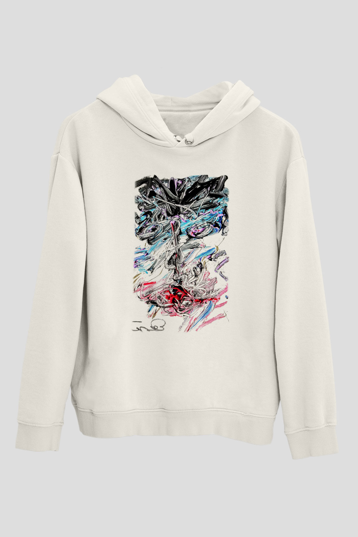 Hayat Beyaz Unisex Kapşonlu Sweatshirt